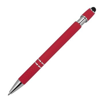 Livepac Office Kugelschreiber Touchpen Kugelschreiber aus Metall / mit Muster / Farbe: rot