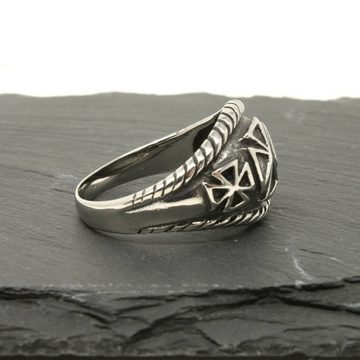 DALMARO.de Fingerring Ring Silber aus Edelstahl - IRON CROSS
