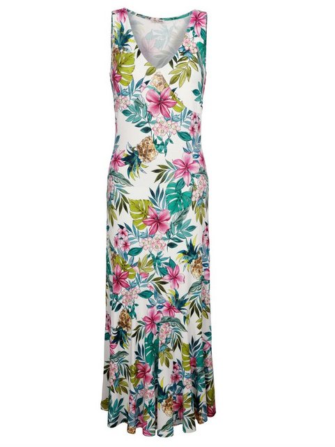 Alba Moda Strandkleid mit buntem Druck in weiß