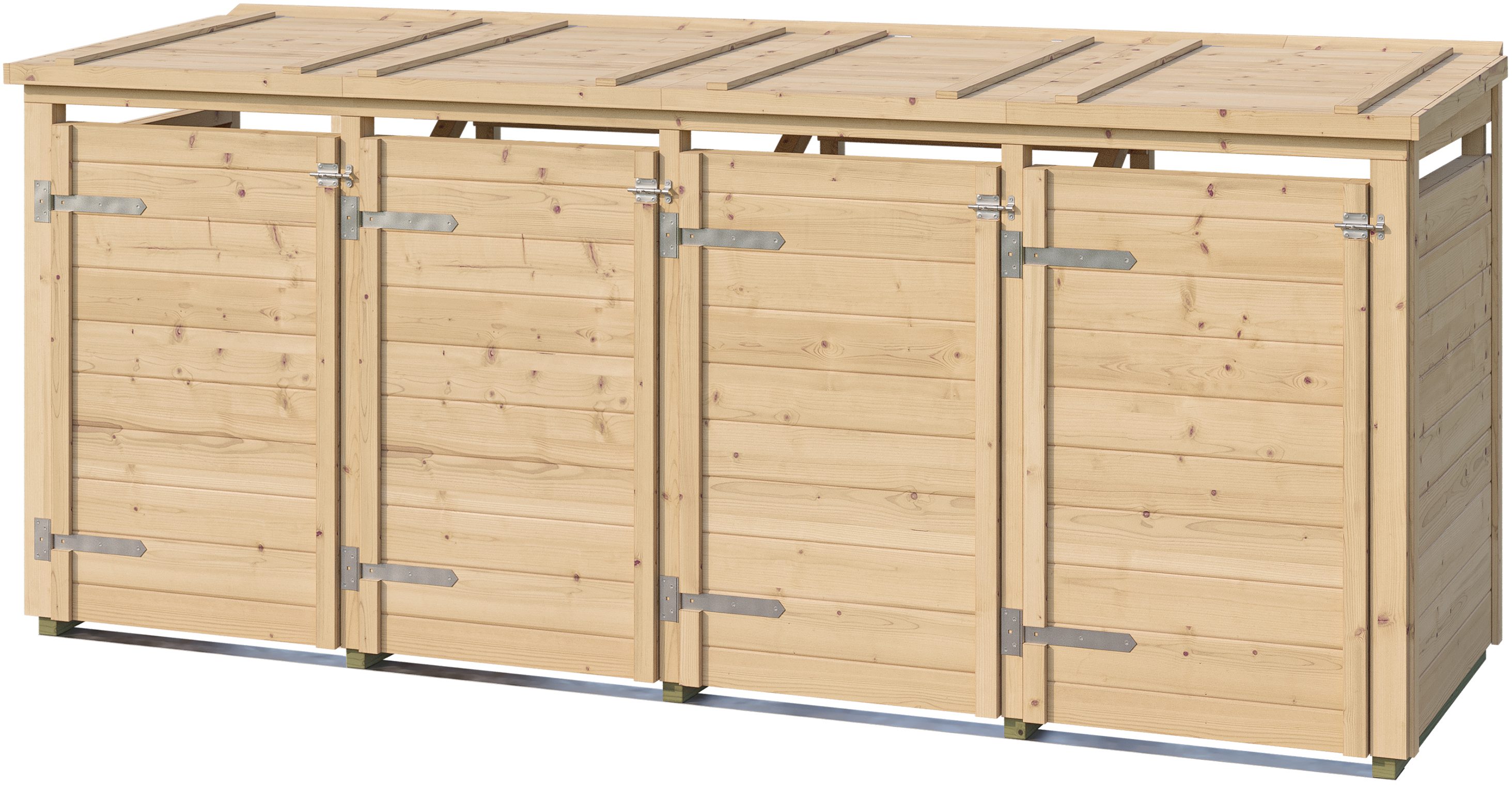 weka Mülltonnenbox Killarney, Metall pulverbeschichtet, für 4 Mülltonnen, BxTxH: 300x92x127 cm