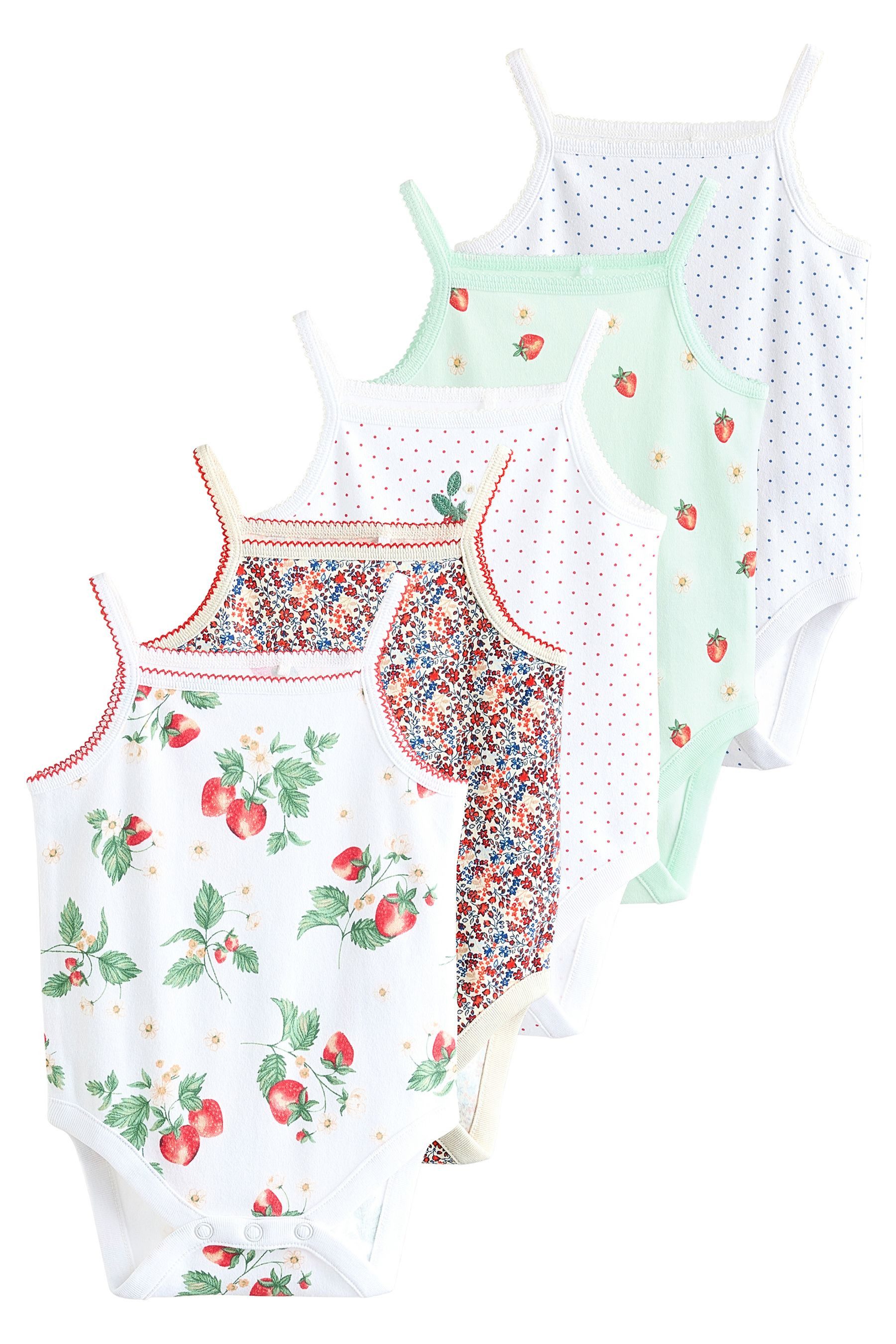 Next Body Babybodys mit Trägern 100 % Baumwolle, 5 Stk. (5-tlg)