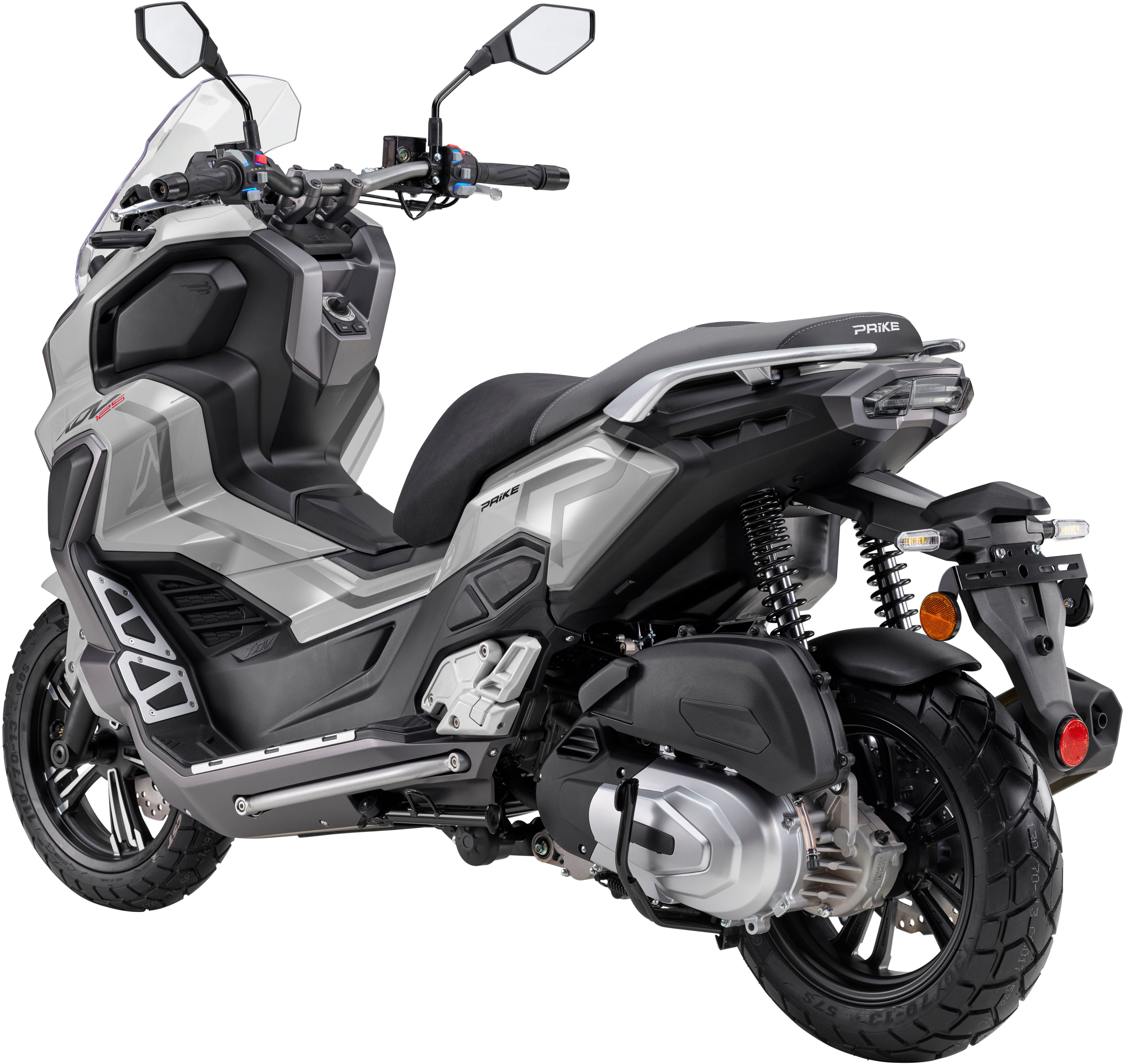 PRIKE Motorroller PRIKE XDV 125, E5+, Adventure, ADV Roller, 125 ccm, 95 km/h, Euro 5+, ABS, Windschutz, Heizgriffe, USB, EFI, digitales Display