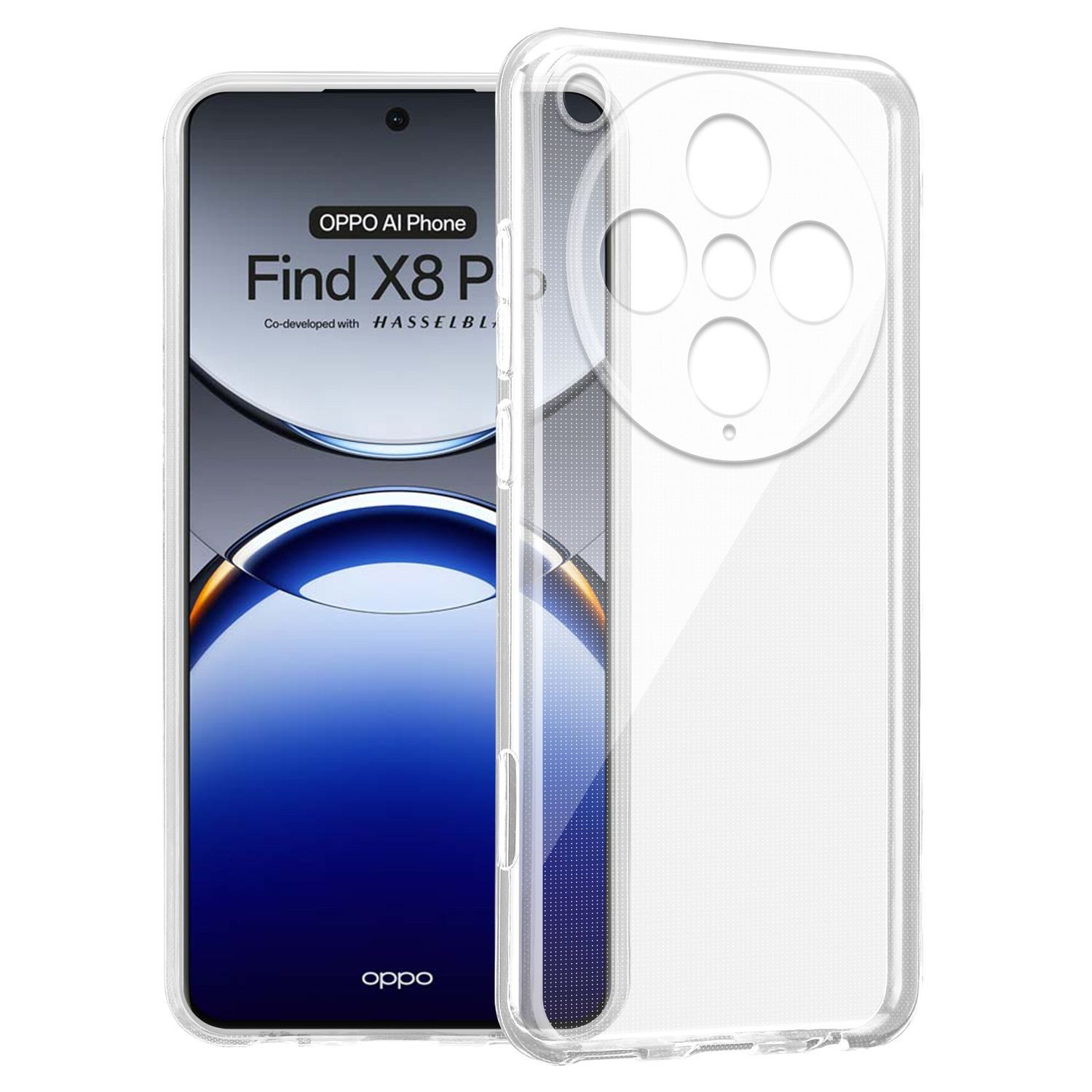 Cadorabo Handyhülle für OPPO Find X8 Pro 5G Hülle OPPO Find X8 Pro 5G, Hülle TPU Silikon Handy Schutzhülle Slim Transparent Case Cover