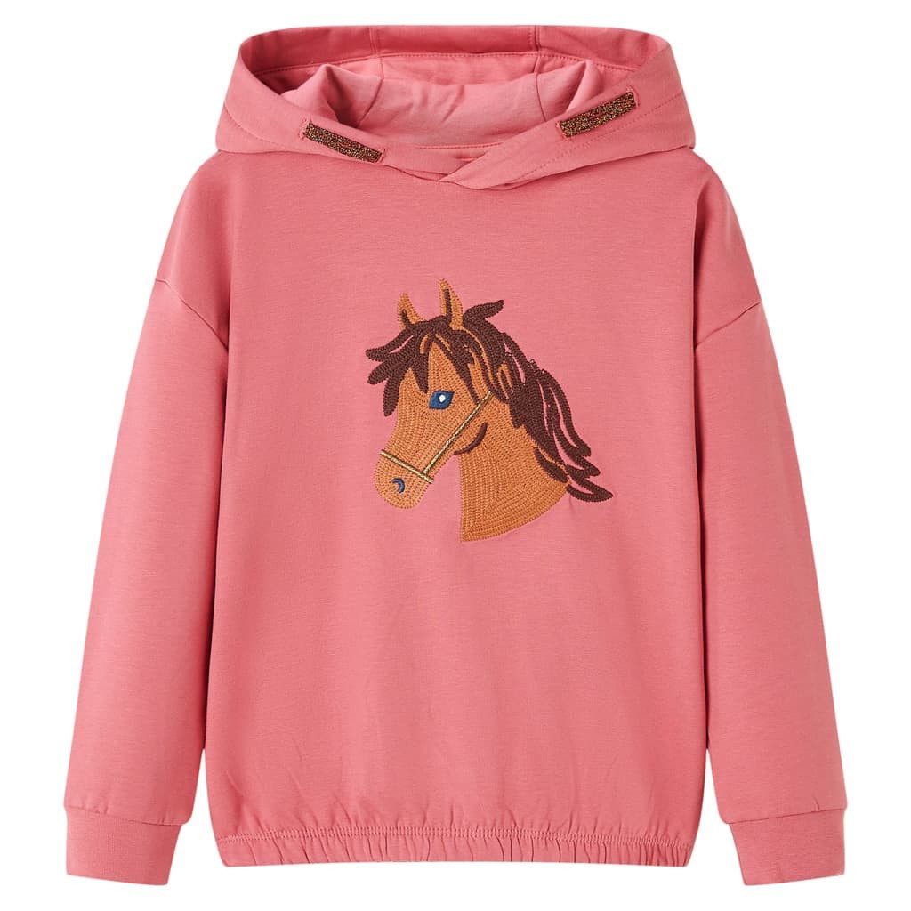 vidaXL Kapuzenpullover Kinder-Kapuzenpullover Altrosa 116