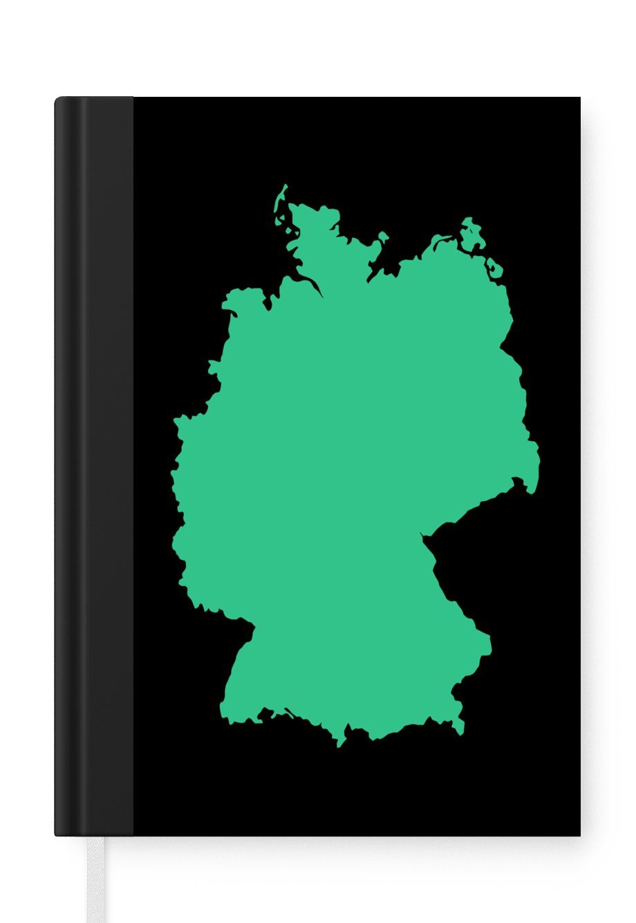 MuchoWow Notizbuch Europakarte - Deutschland - Mintgrün, Journal, Merkzettel, Tagebuch, Notizheft, A5, 98 Seiten, Haushaltsbuch