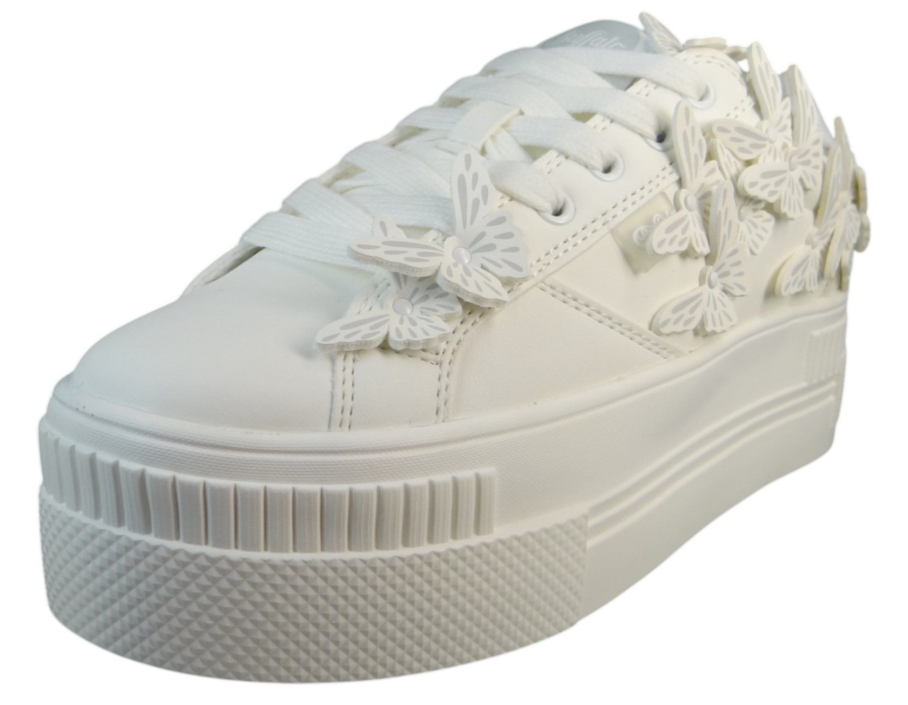 Buffalo 1636733 Paired Butterfly Low Top Hochzeit White Sneaker