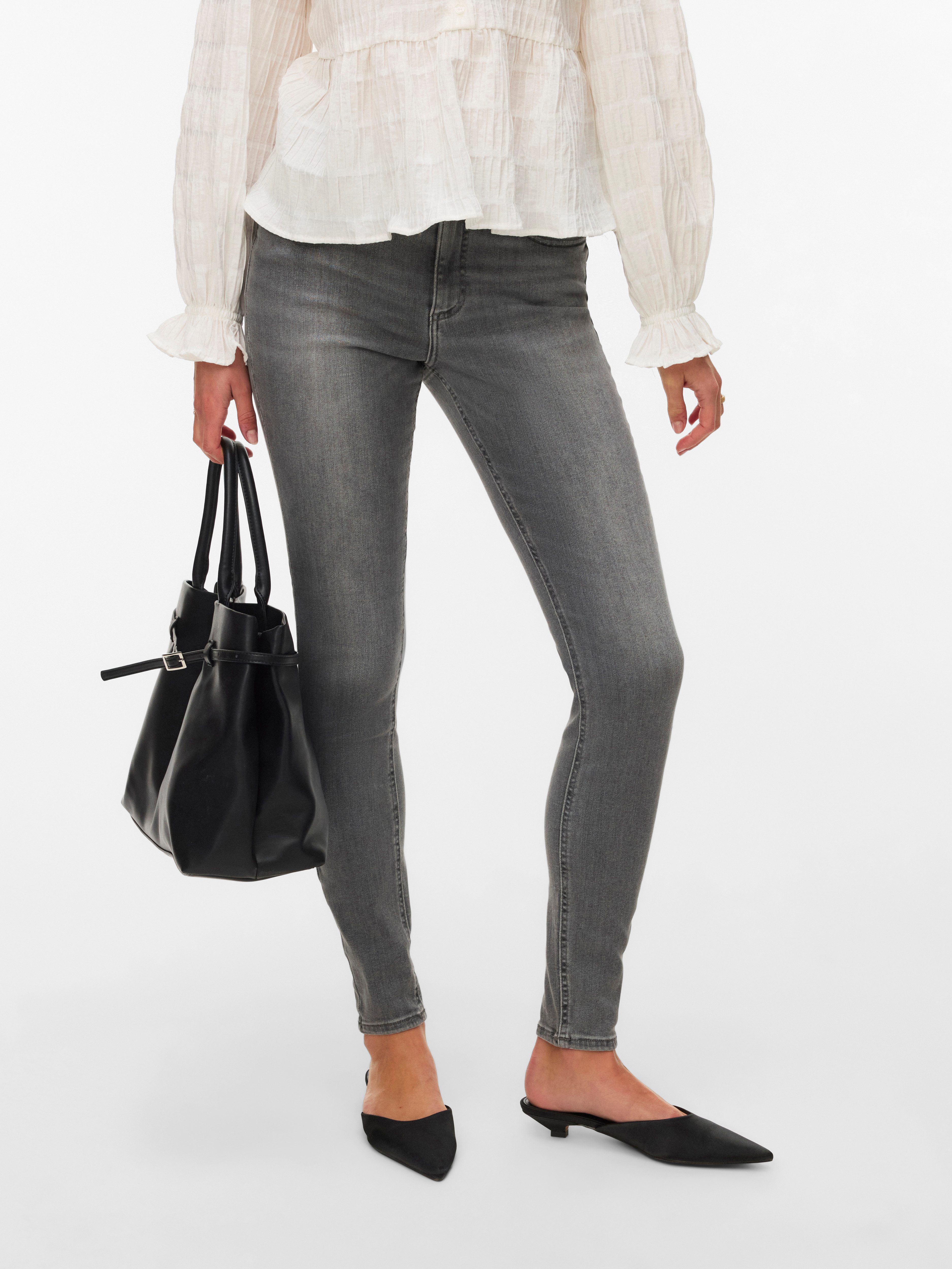 Vero Moda Skinny-fit-Jeans VMPOLLY MR SKINNY JEANS RA223 NOOS Baumwollmischung, skinny fit