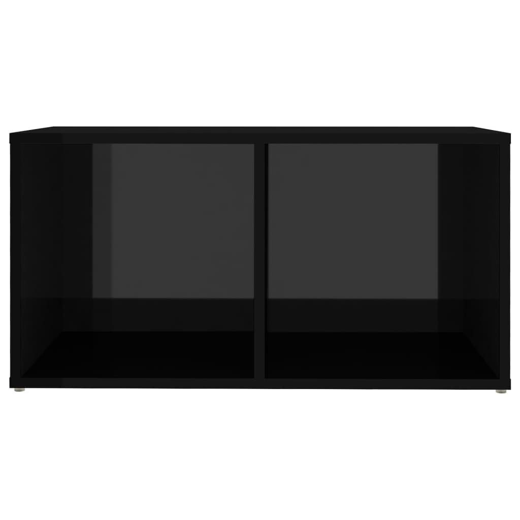 vidaXL 72x35x36,5cm TV-Schrank Stk. Hochglanz-Schwarz Holzwerkstoff 4 (4-St) TV-Schränke