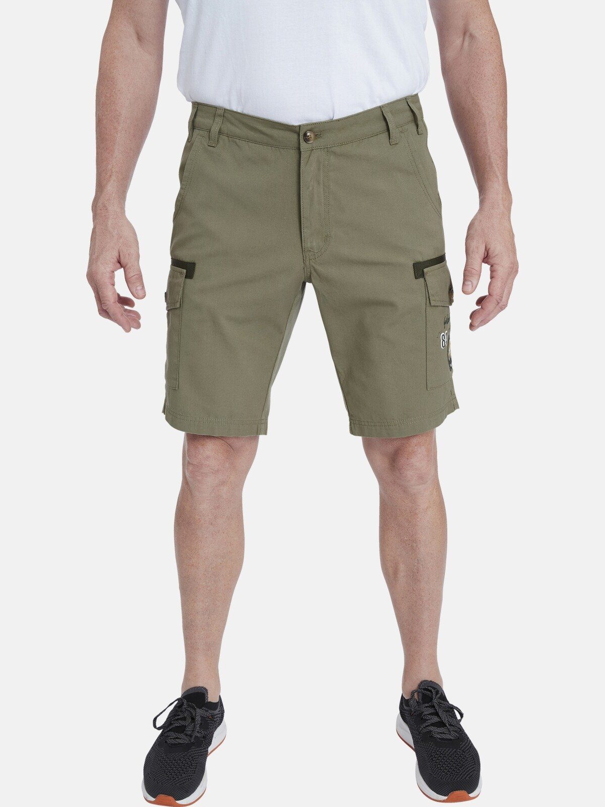 Jan TEUTORI khaki Vanderstorm Tiefbundhose Cargobermudas