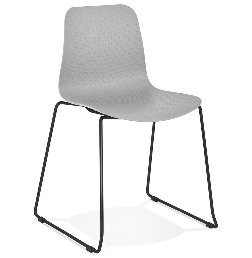 KADIMA DESIGN Esszimmerstuhl NIL Stuhl Plastic Polym Grau (grey,black) 55 x 50