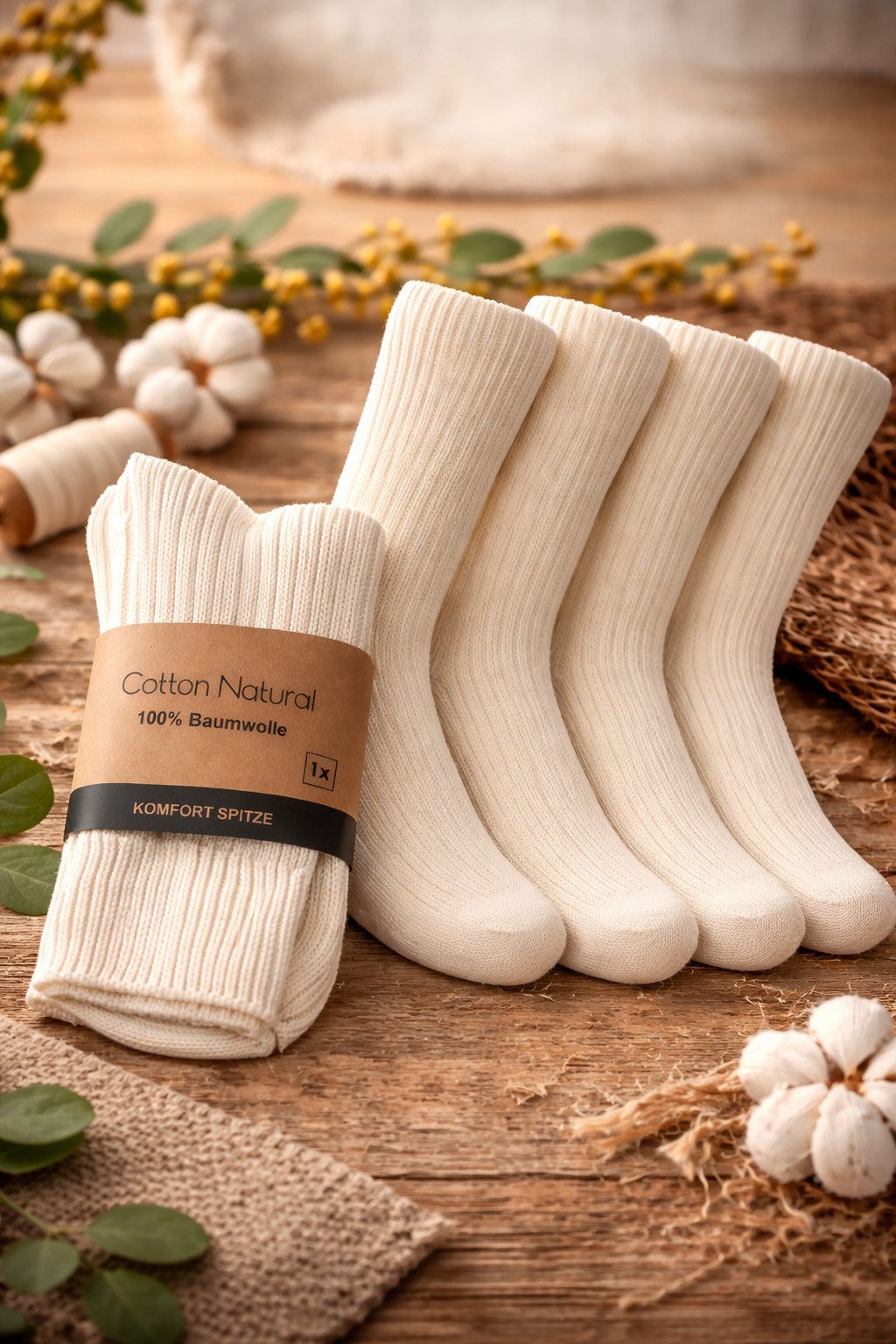 Fashionschmiede Komfortsocken 4–12 Paar Classic Rib Baumwollsocken 100% Baumwolle (Set, 4-Paar, 4er-Pack) 100% Baumwolle · Rippstrick · atmungsaktiv · Komfortbund