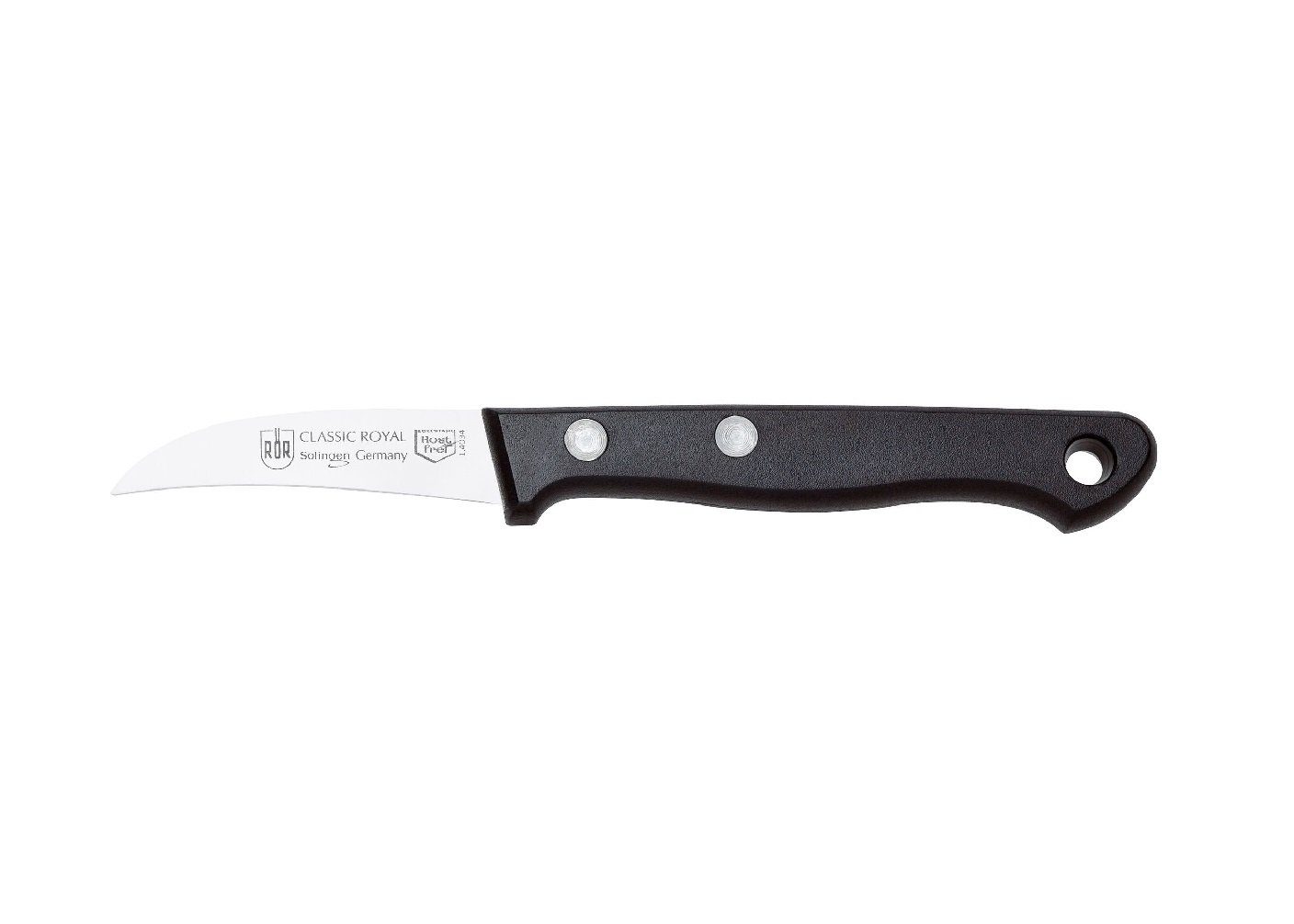 RÖR Schälmesser 10194, Classic Royal Schälmesser, hochwertiger Messerstahl - Griff mit Nieten - Made in Solingen