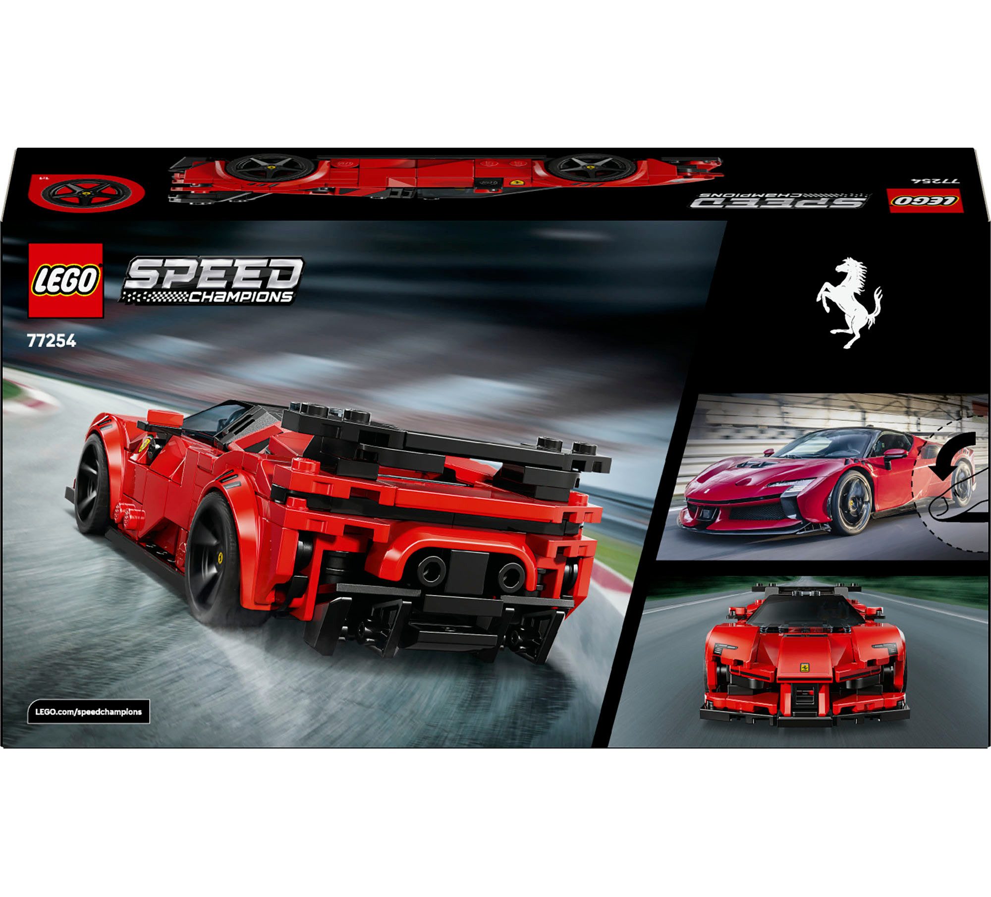 LEGO® Ferrari SF90 XX Stradale Sportwagen (77254), LEGO Speed Champions Konstruktionsspielsteine, (339 St), Made in Europe