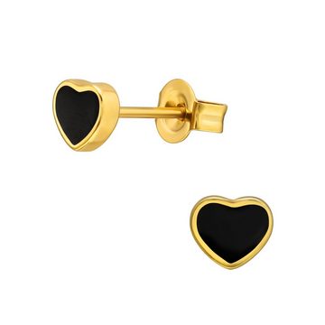 BUNGSA Ohrring-Set Ohrstecker Herzchen verschiedene Varianten aus Edelstahl Damen (1 Paar (2 Stück), 2-tlg), Ohrschmuck Ohrringe