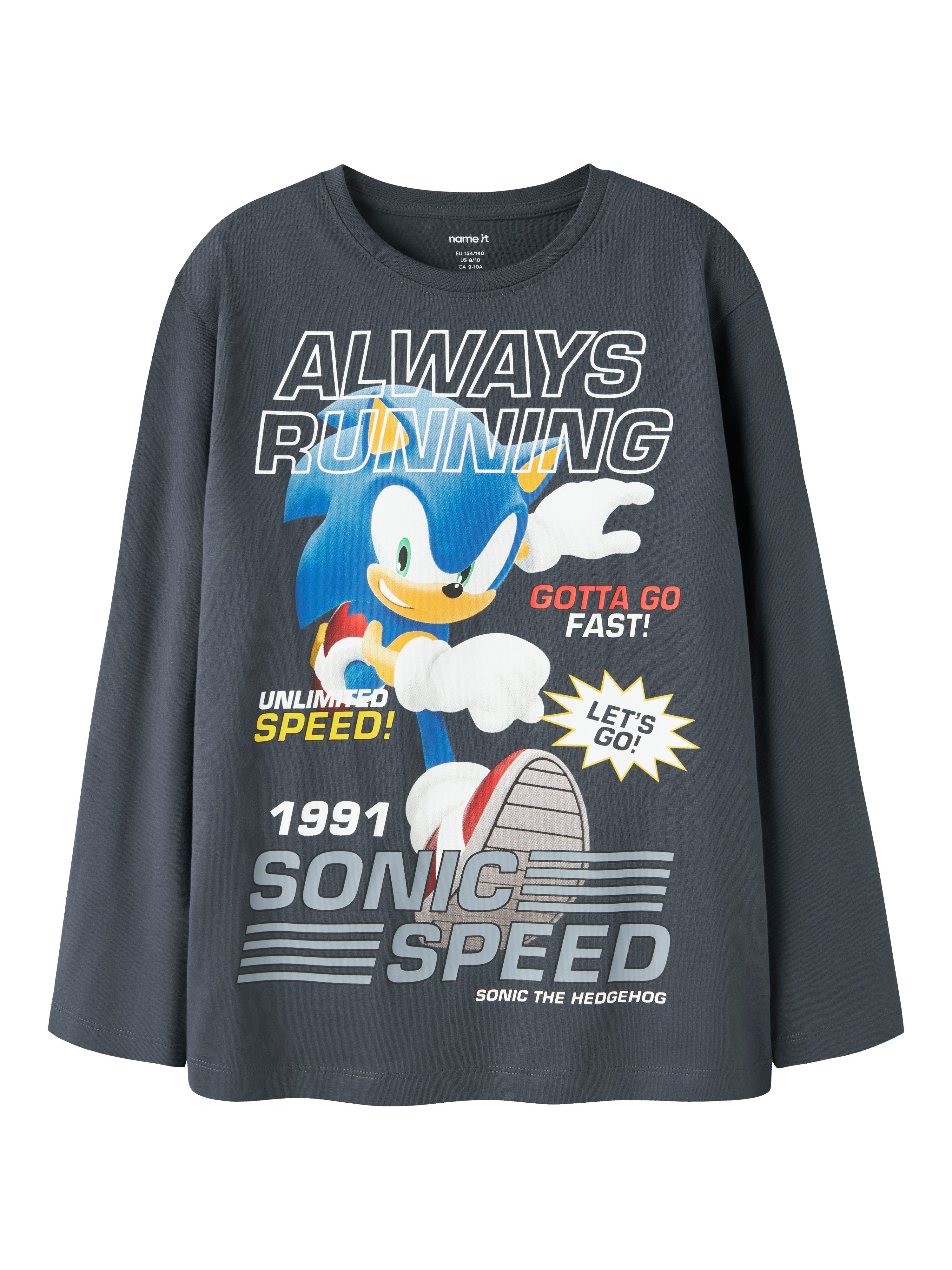 Name It Langarmshirt NKMATTI SONIC LS NREG TOP BOX SKY Baumwolle, regular fit