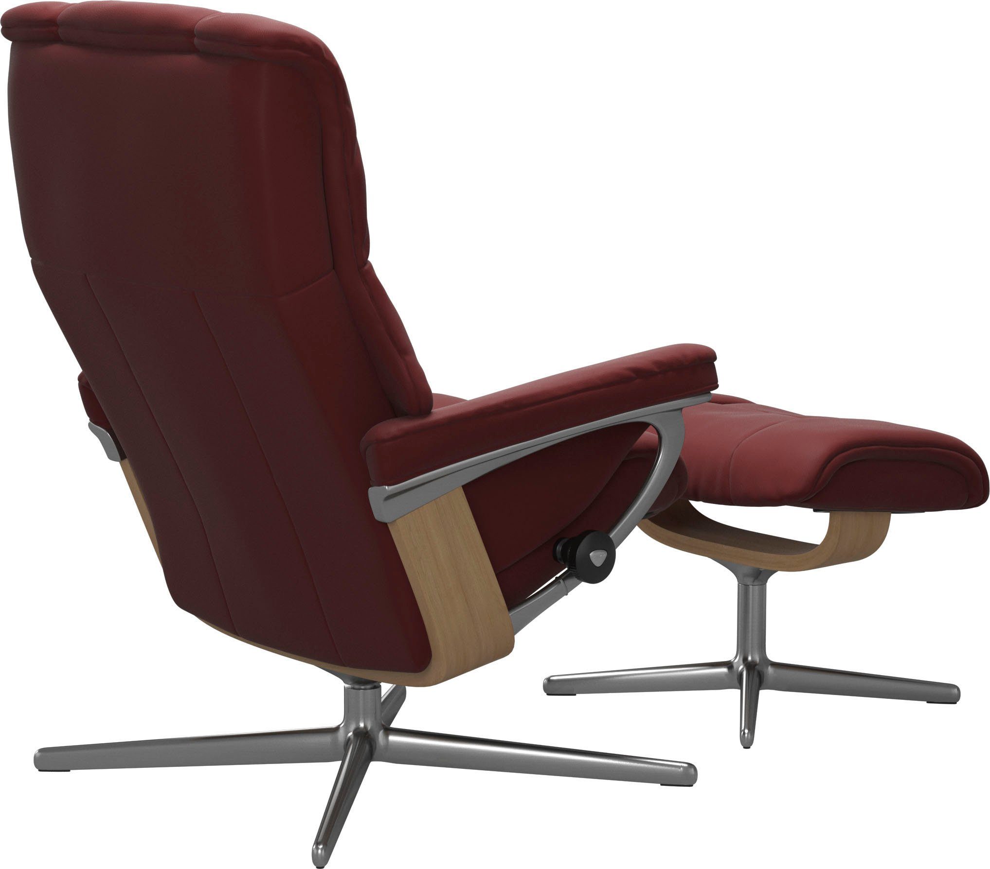 & Relaxsessel mit Eiche L, mit (Set, Holzakzent M Cross mit Mayfair Stressless® S, Relaxsessel Base, Größe Hocker), Hocker,