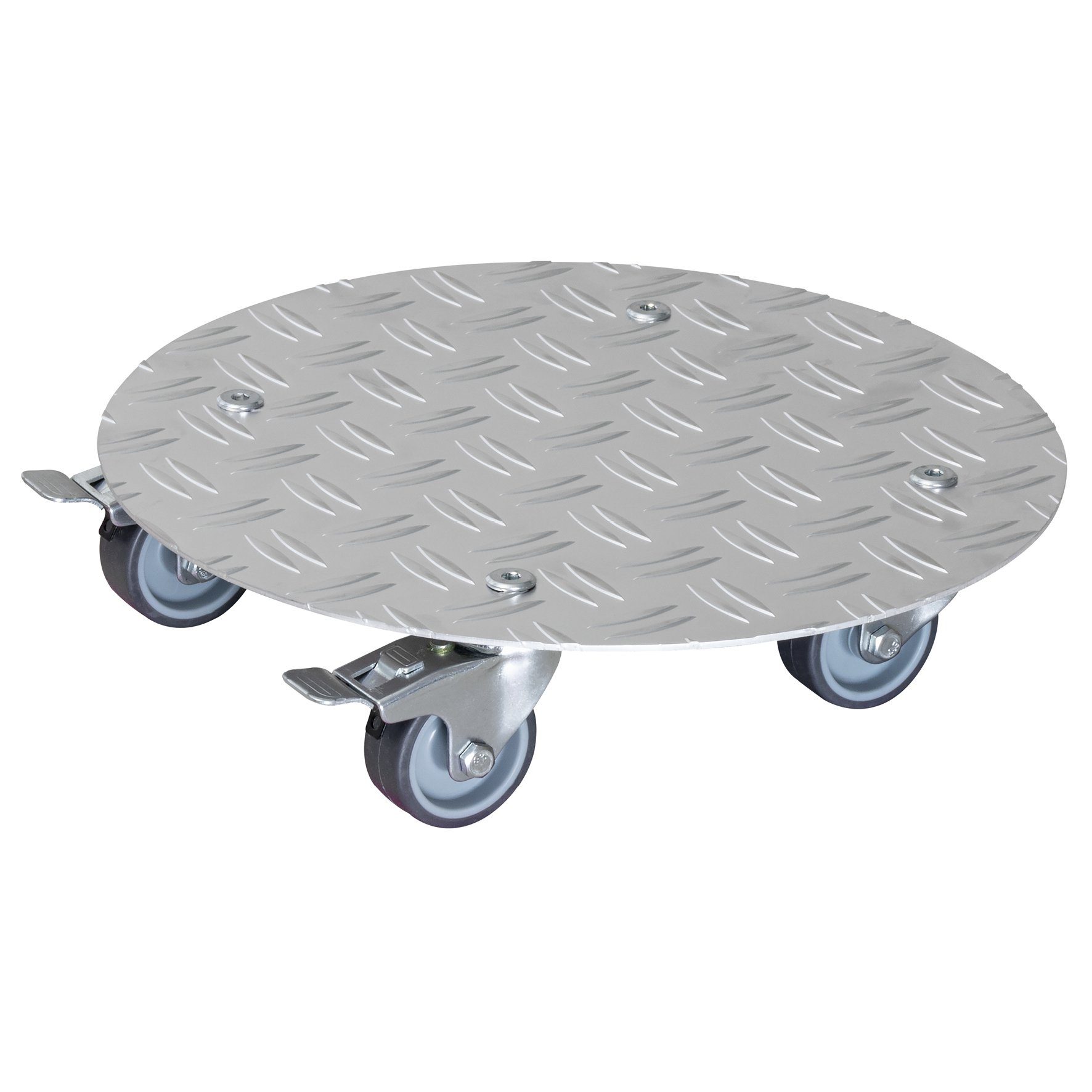 WAGNER design yourself Pflanzenroller ALASKA I diverse Größen & Rollen I für Außenbereich + Innenbereich I rund & eckig I aus Aluminium Riffelblech & Noppenblech I silber eloxiert & schwarz beschichtet I Tragkraft 150 kg - Made in DE