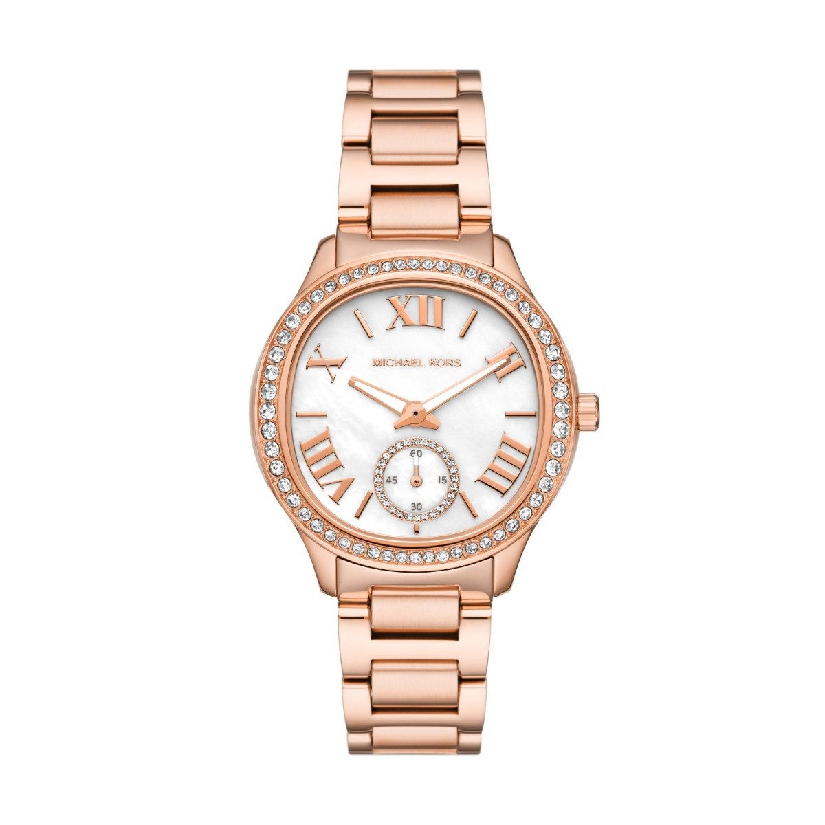 MICHAEL KORS Quarzuhr Damen-Uhr Sage Quarz Edelstahl-Band Roségold-Ton MK4806