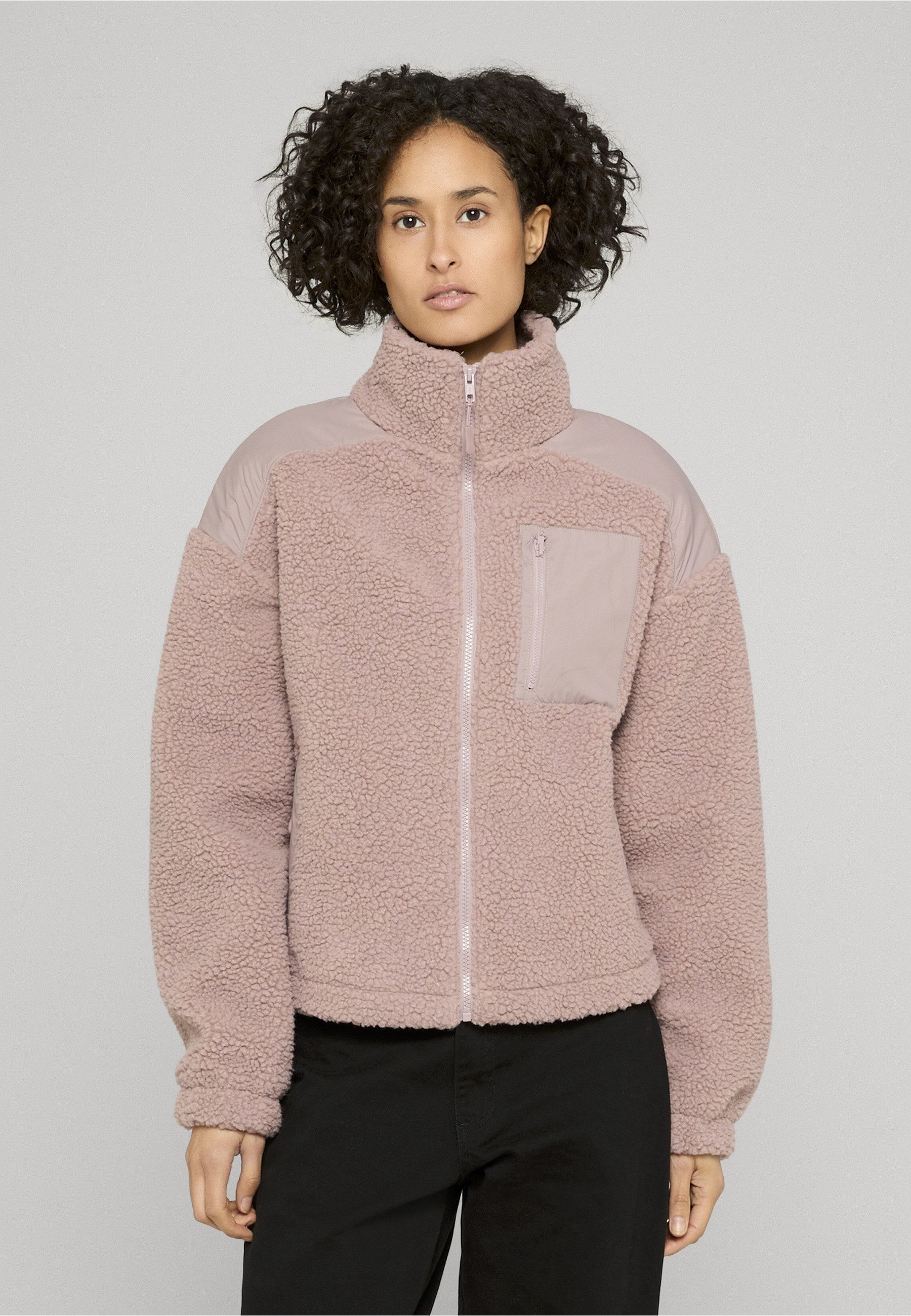 URBAN CLASSICS Winterjacke Urban Classics Damen Ladies Sherpa Mix Jacket (1-St)