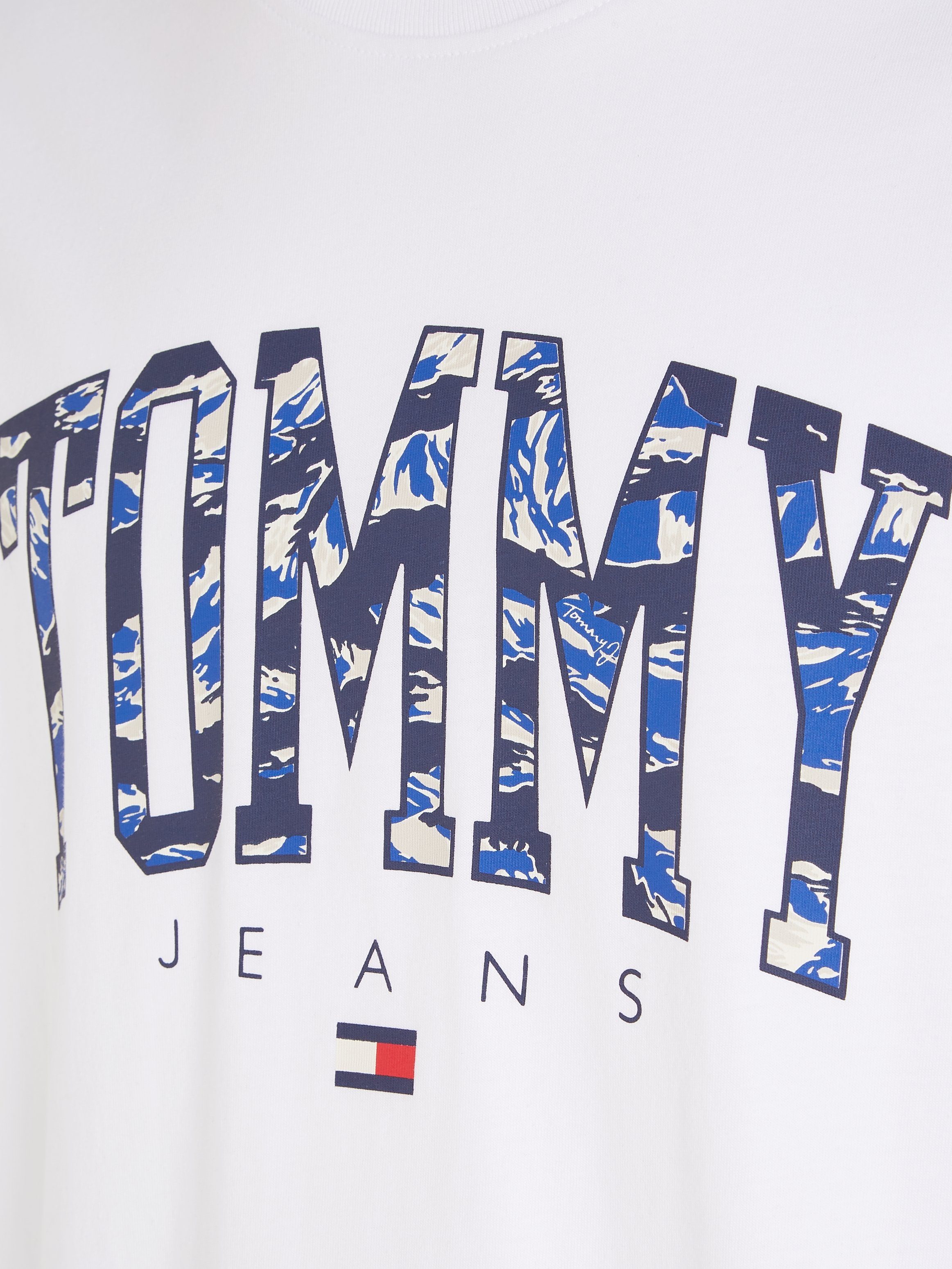 TJM CAMO TEE REG Jeans White Tommy COLLEGE T-Shirt
