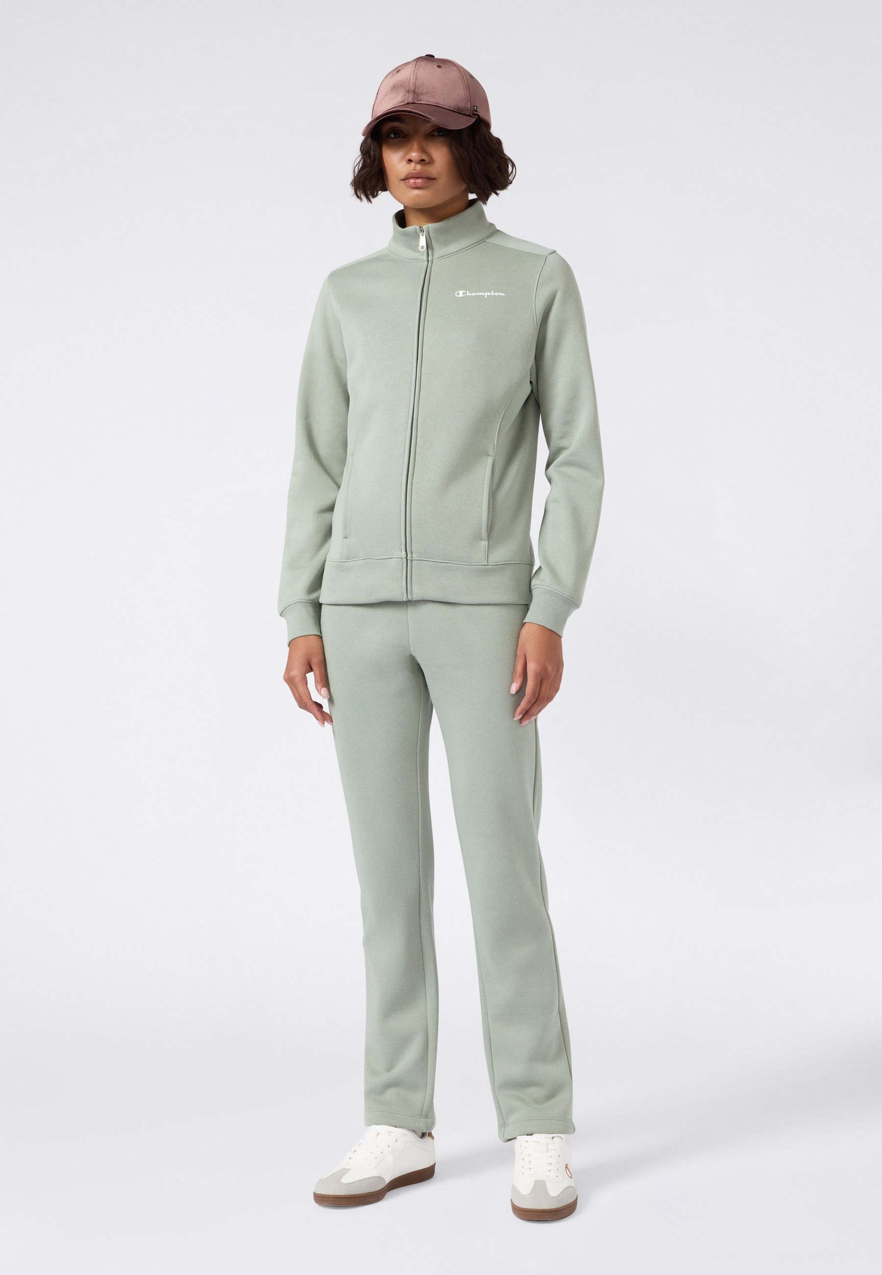 Champion Jogginganzug Full Zip Sweatsuit (2-tlg), zweiteilig, aus Baumwollmischung, mit durchgehendem Reißverschluss