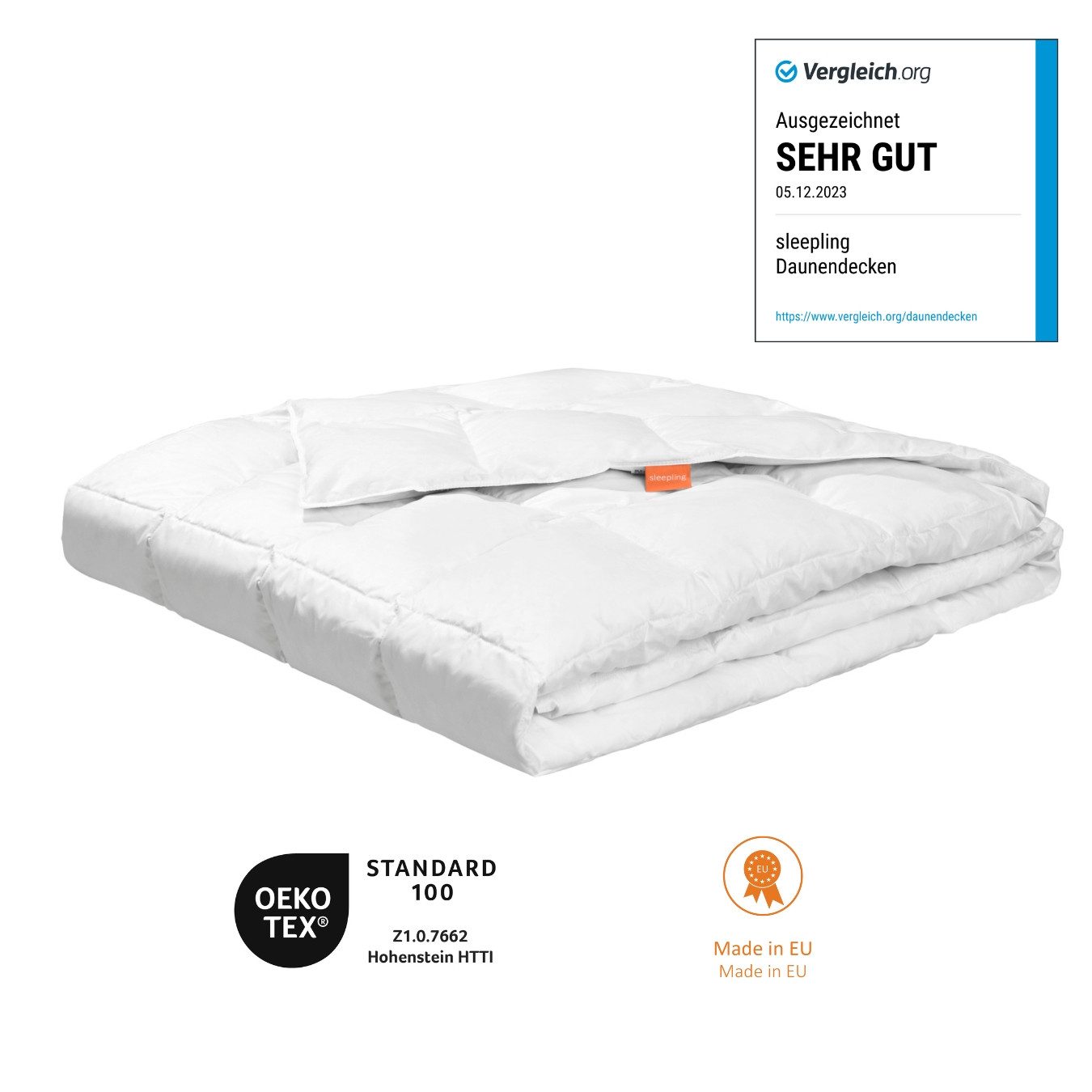 sleepling Daunenbettdecke "Komfort", Füllung: 90% Daunen, günstig online kaufen