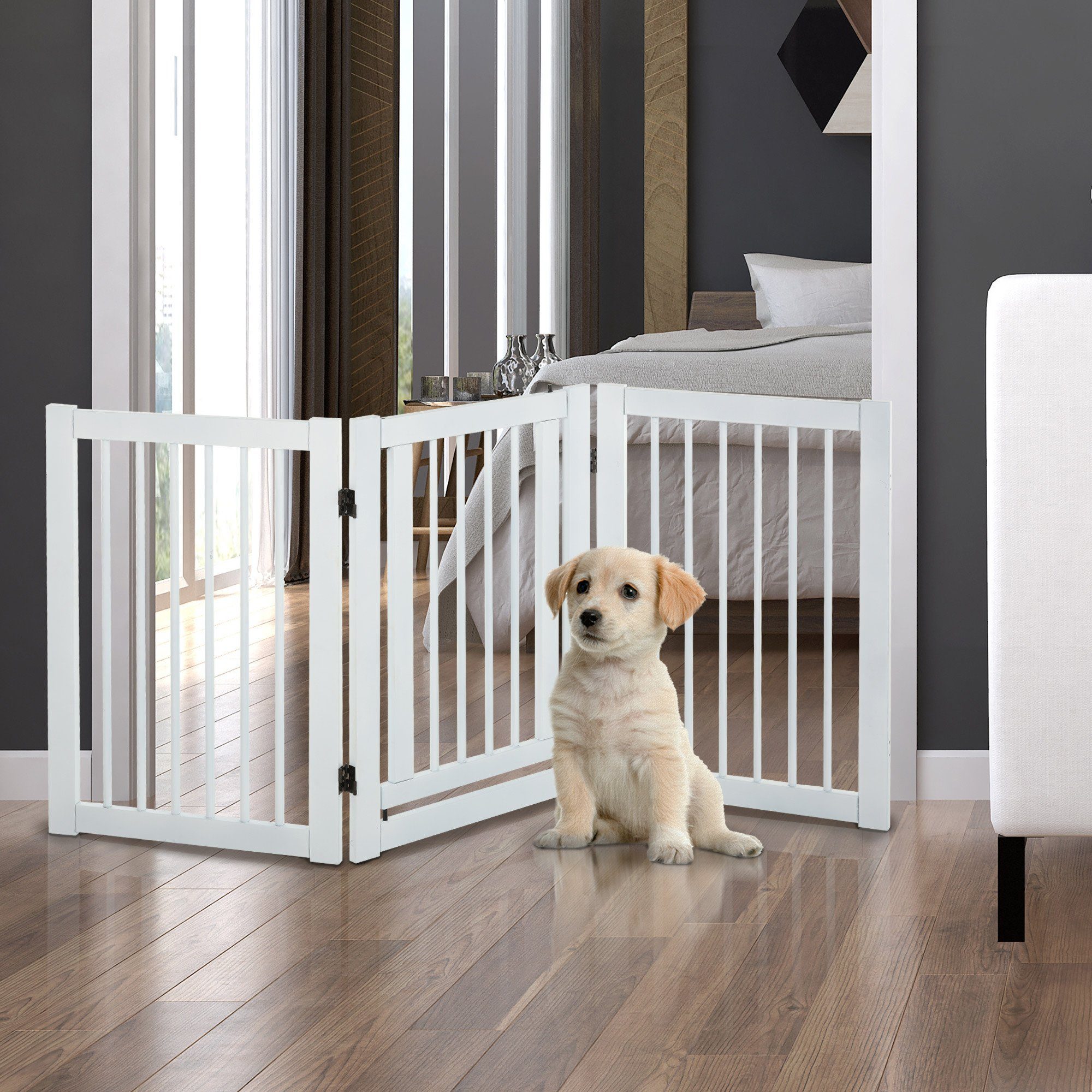 PawHut Hundegitter Absperrgitter für Hunde