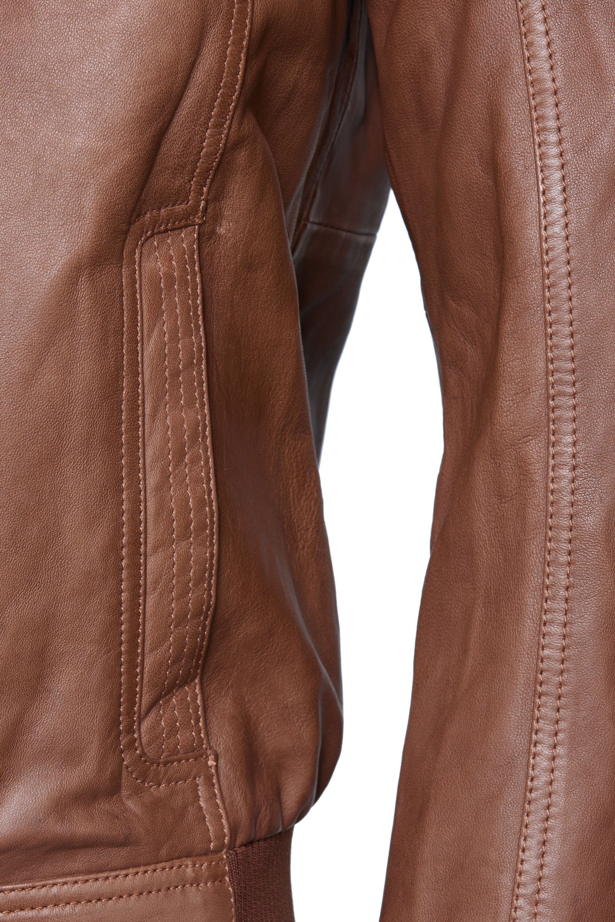 bugatti Lederjacke BUMATTEO (1-St) mit Stehkragen