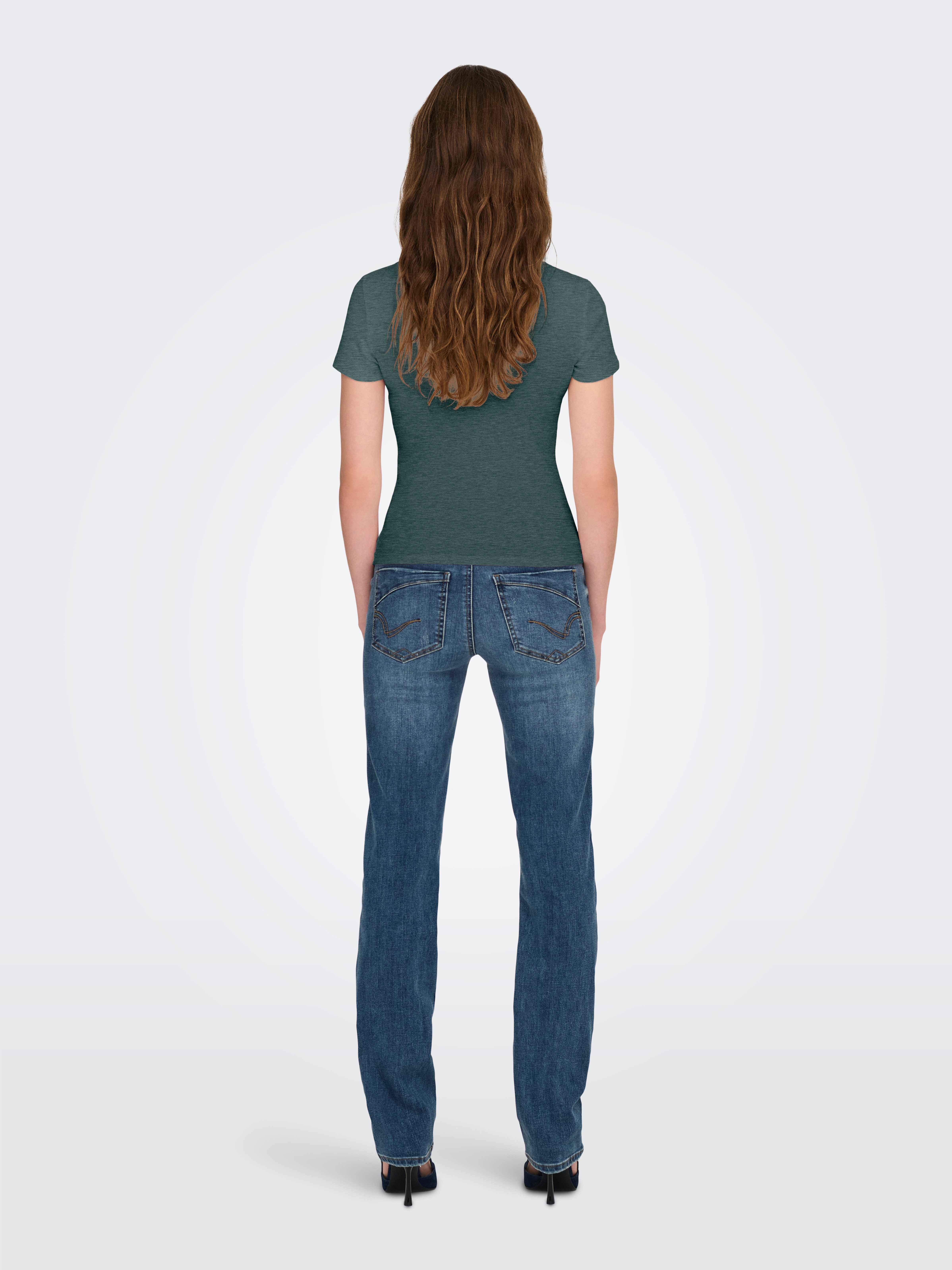 ONLY Kurzarmshirt ONLEASY S/S TOP CS JRS 2 PACK (Packung, 2-tlg) Baumwollmischung, regular fit