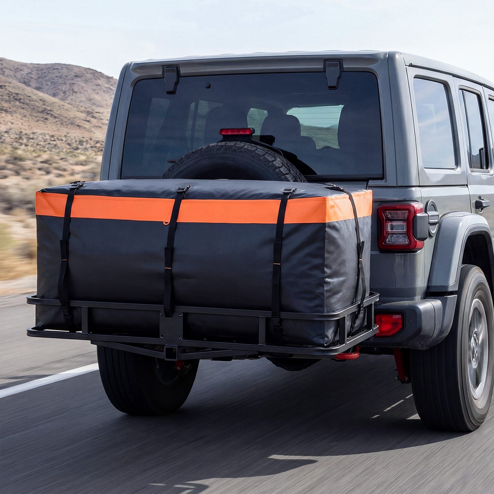 COSTWAY Dachbox, Heckbox fur auto, 455 L Auto Hintere Gepäcktasche
