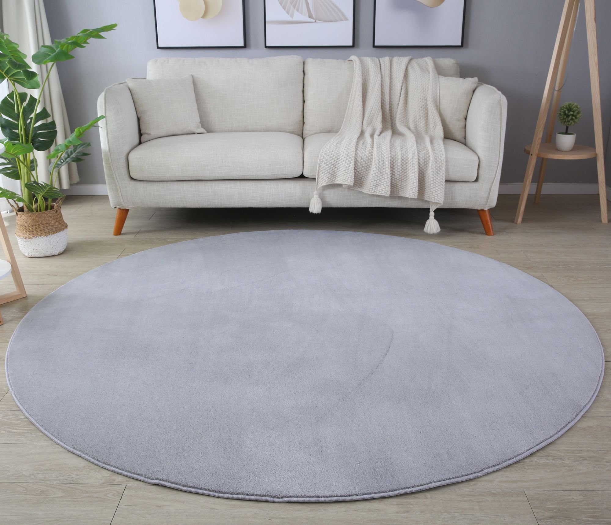 Homtex Teppich, Ø 120 cm Rund, günstig online kaufen