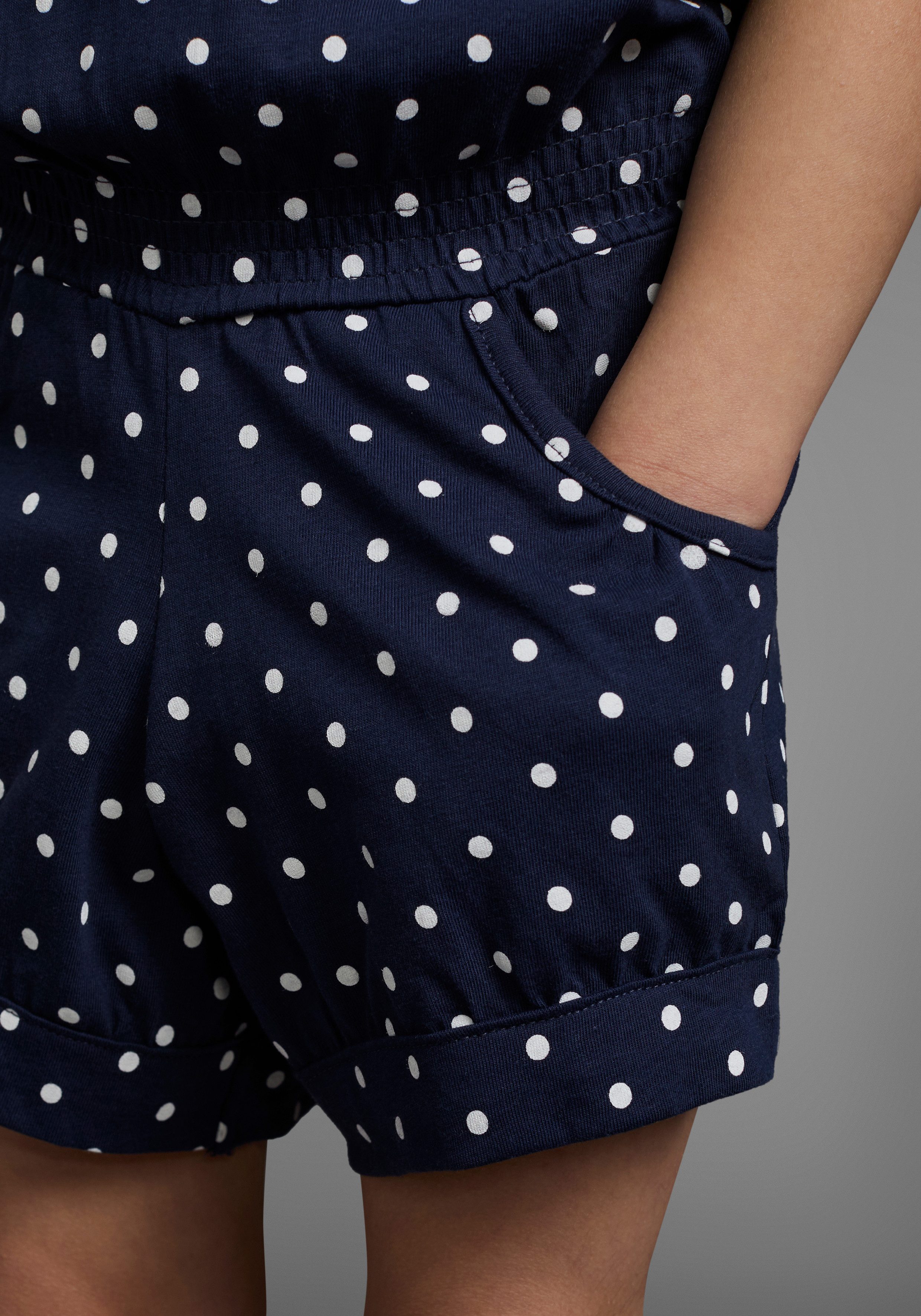KIDSWORLD Kurzoverall für kleine Mädchen niedlich gepunktet
