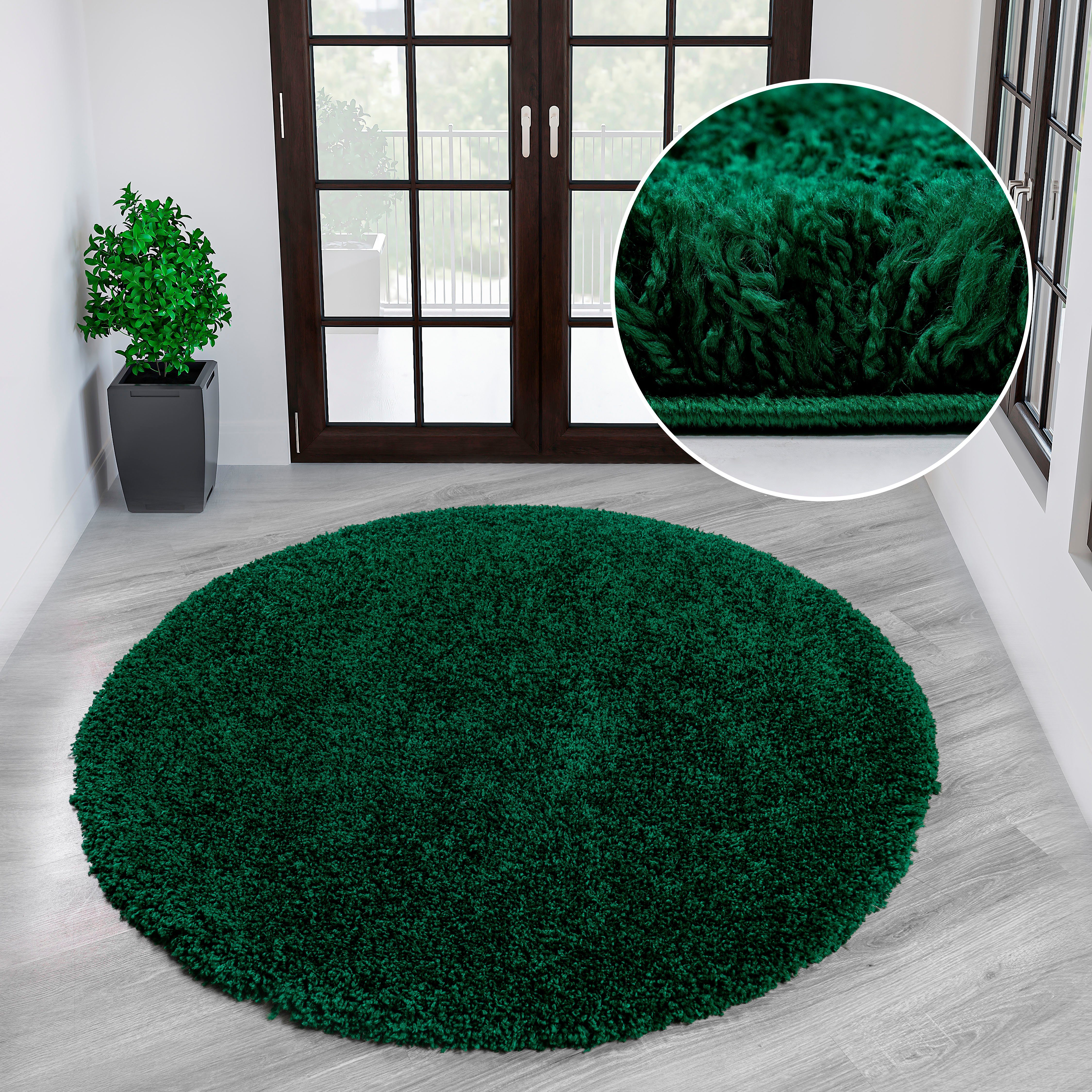 OTTO home Hochflor-Teppich Viva Shaggy, in Standard- und Premium-Qualität, 30 mm oder 45 mm Höhe, rund, Uni Farben, einfarbig, weich, kuschelig, Läufer, Kundenliebling
