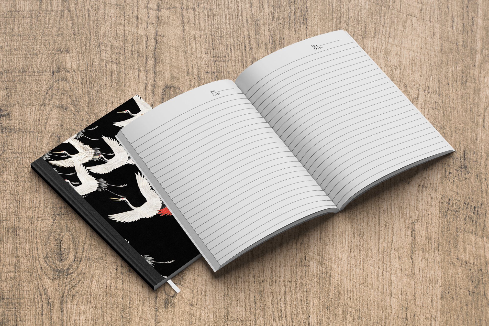 Rot Notizheft, Seiten, Haushaltsbuch - A5, - 98 - Tagebuch, Japan Merkzettel, Notizbuch Weiß, Journal, - Kranich Skandinavisch MuchoWow