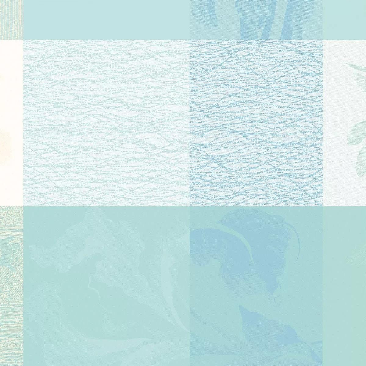 Garnier Thiebaut Stoffserviette Servietten (4x Set) Mille Iris D'Eau Aqua 55x55 cm, (4 St)