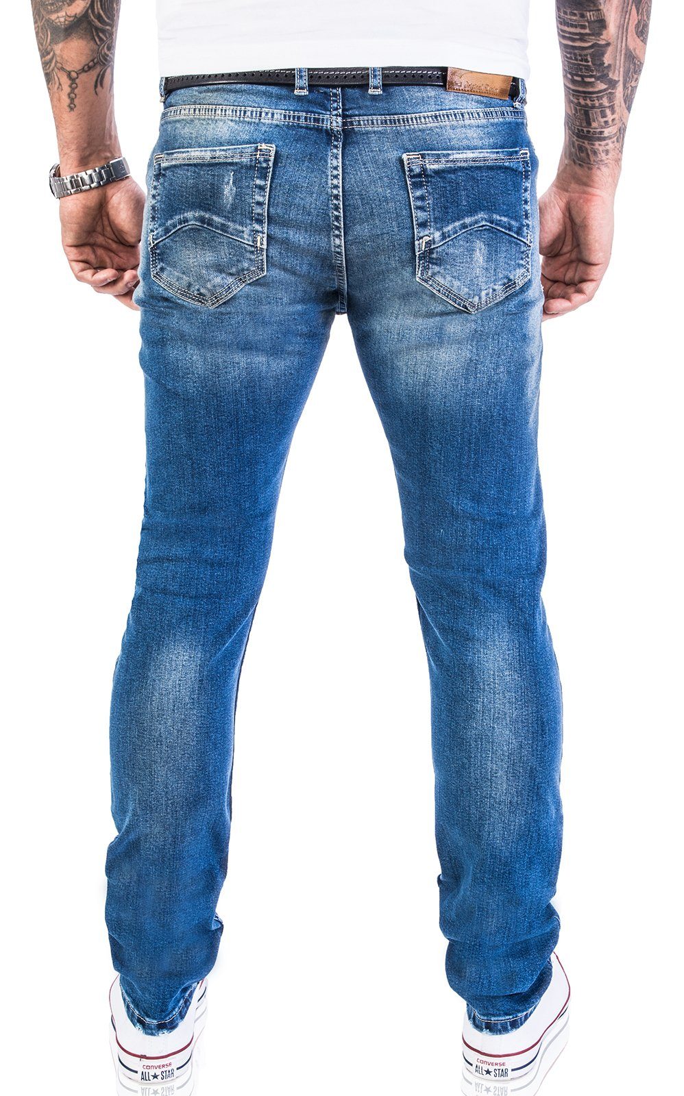 Slim-fit-Jeans Rock Blau Creek Herren Fit Jeans M21 Slim