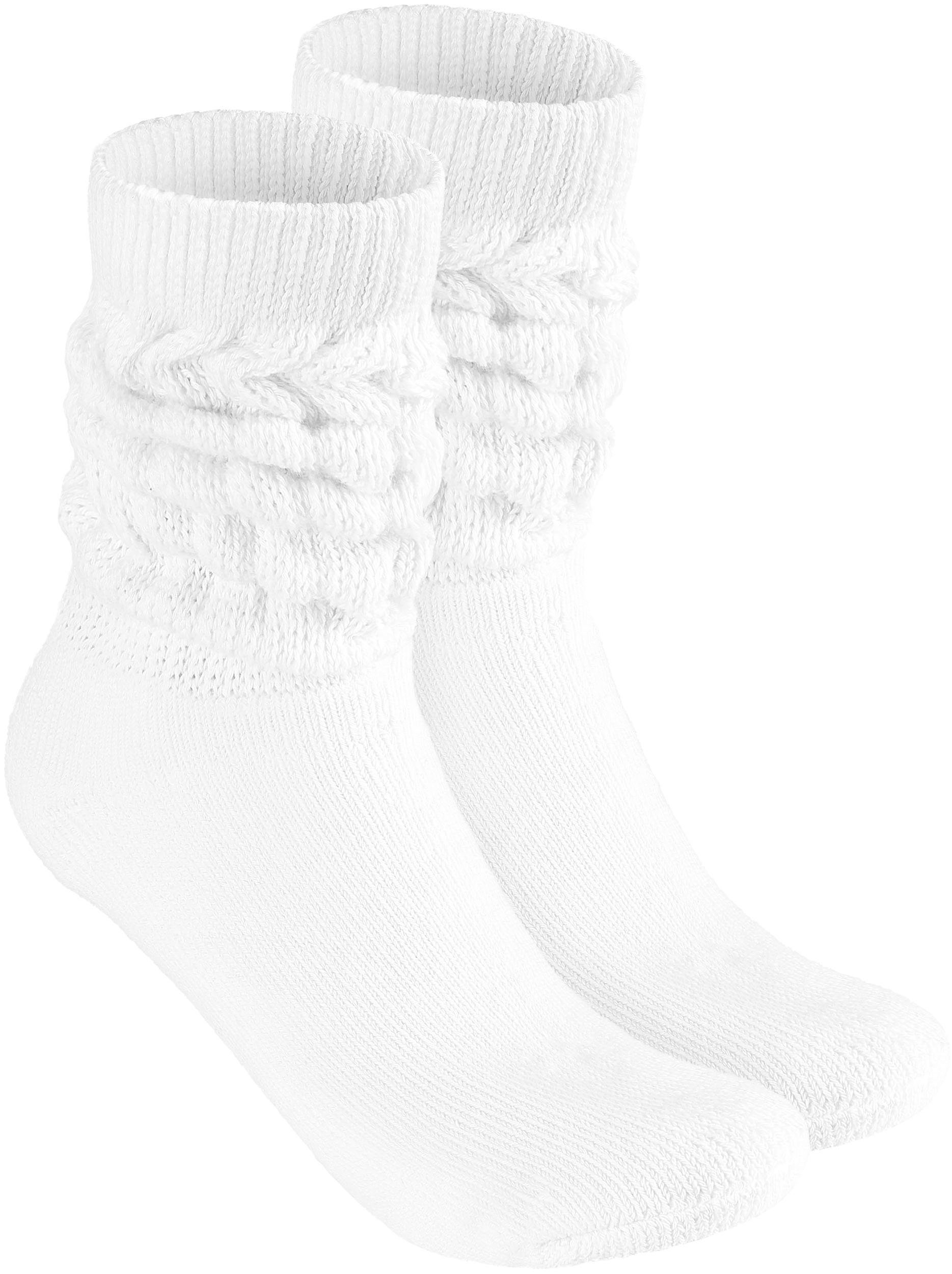 BRUBAKER Schoppersocken Slouch Socken - Damen Fitnesssocken (80s Style, 1-Paar, Baumwolle) Knit Sportsocken für Fitness, Yoga, Workout, Gymnastik und Wellness