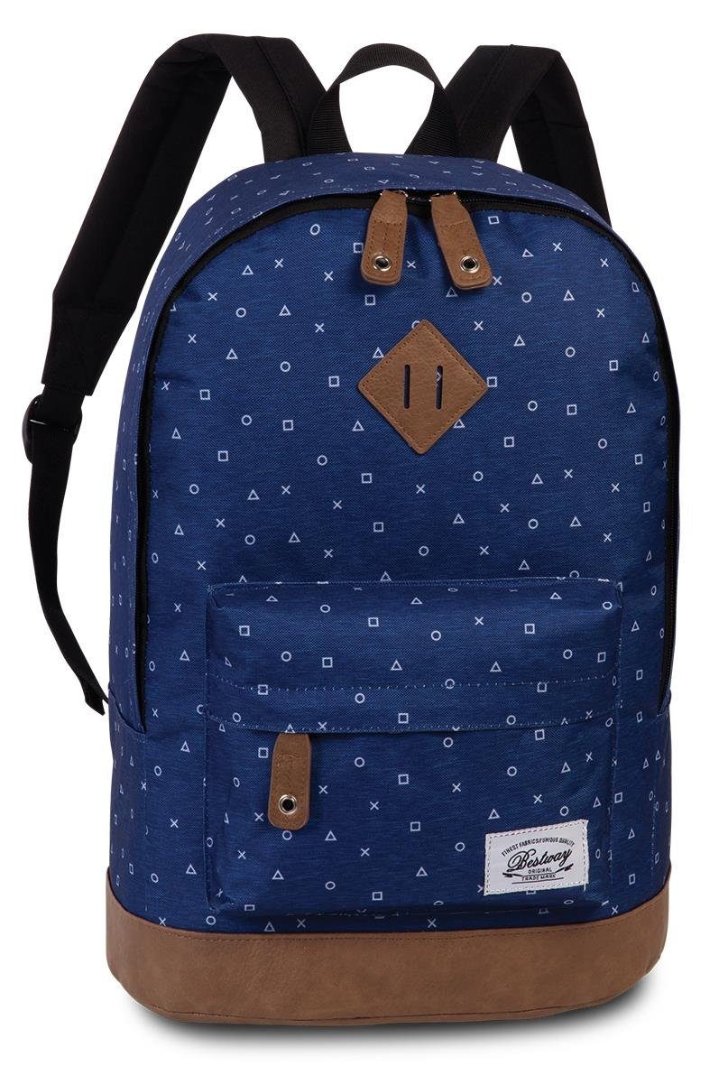BESTWAY Freizeitrucksack Bestway Rucksack Campus blau Symbole