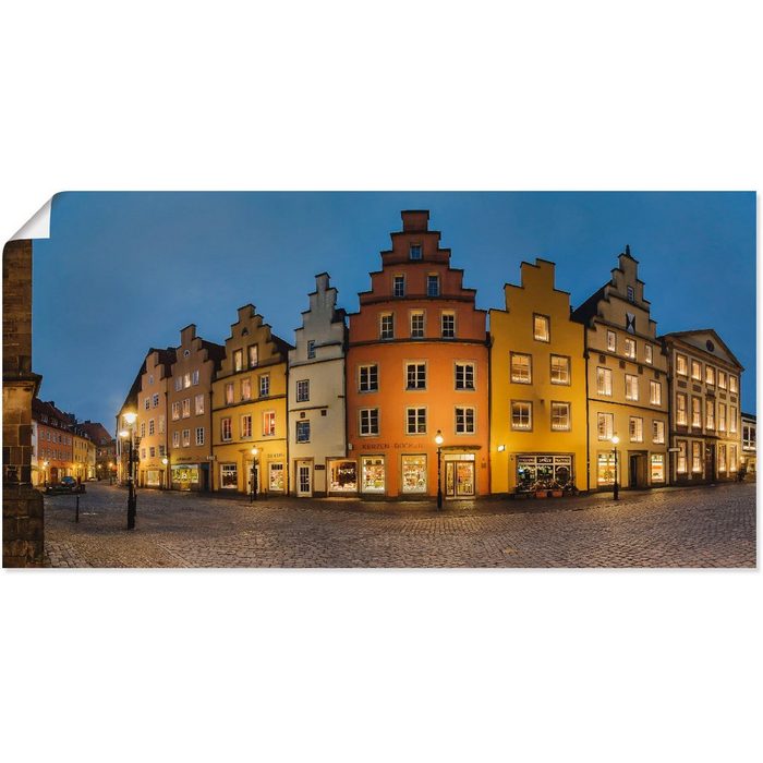 Artland Wandbild Altstadt Osnabrück Deutschland (1 St) als Leinwandbild Wandaufkleber oder Poster in versch. Größen