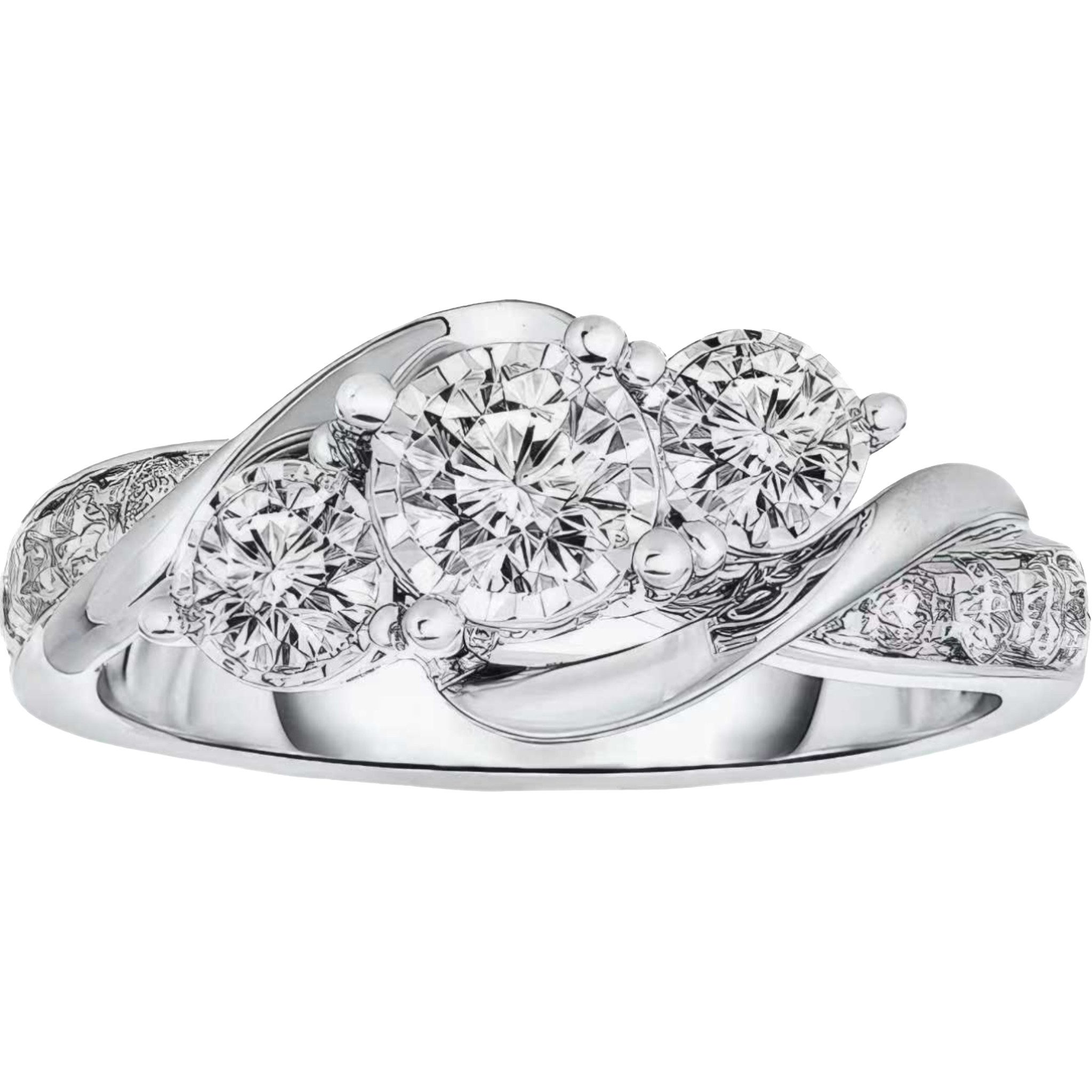 Jumpeak Diamantring Drei-Steine-Diamantring,1ct engagement ring,14k Goldring, geschenk für schwester geburtstag,liebes geschenk für sie