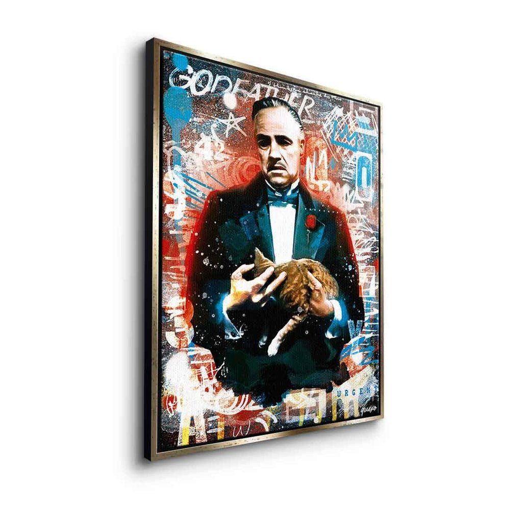 The Style Style Leinwandbild DOTCOMCANVAS® Pacino Pop Art 2, Collage Vol. Al The Godfather 2 Leinwandbild Godfather Rahmen schwarzer Vol.