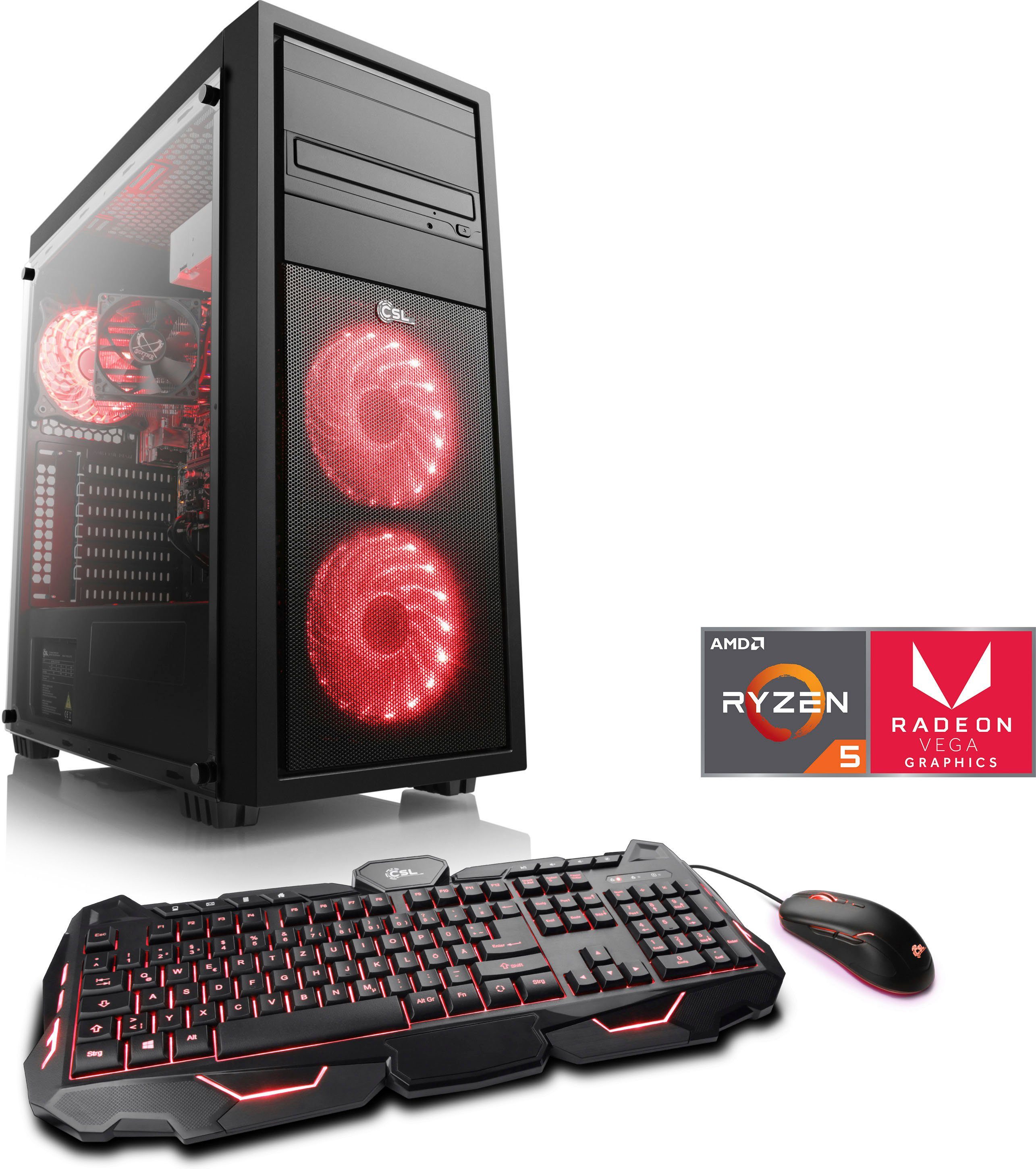 CSL Sprint L8117 Gaming-PC (AMD Ryzen 5 3400G, Radeon RX Vega 11, 16 GB  RAM, 500 GB SSD, Luftkühlung) online kaufen | OTTO