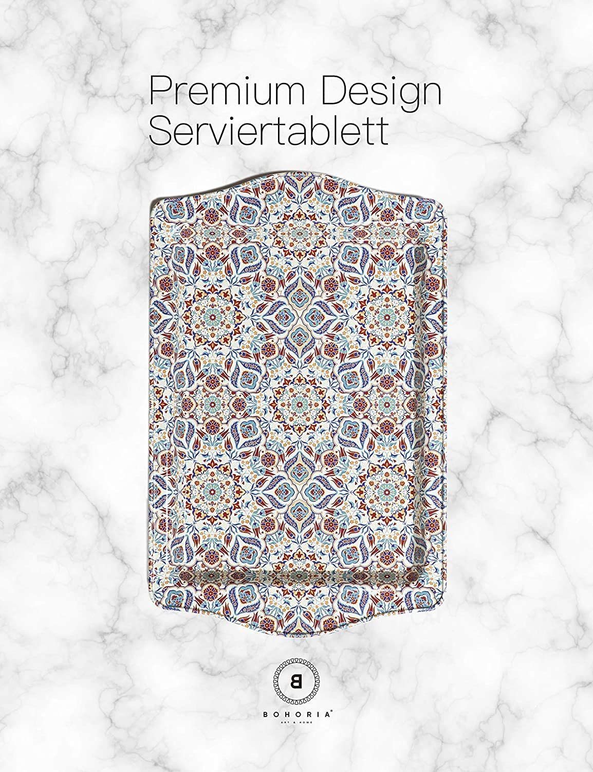 BOHORIA Dekotablett Set Premium 2er BOHORIA Serviertablett Marrakech