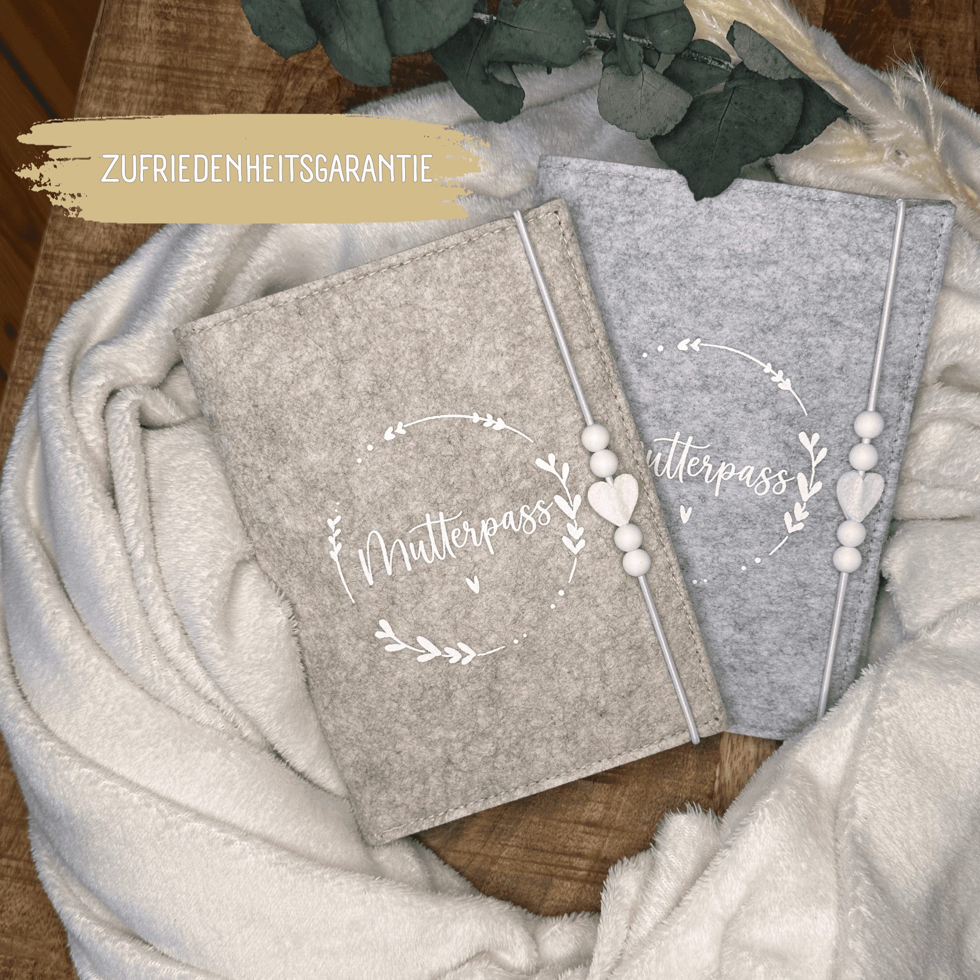 Malino Mutterpass-Hülle Mutterpasshülle Beige, Schutzhülle für Mutterpass, Mutterpass-Hülle