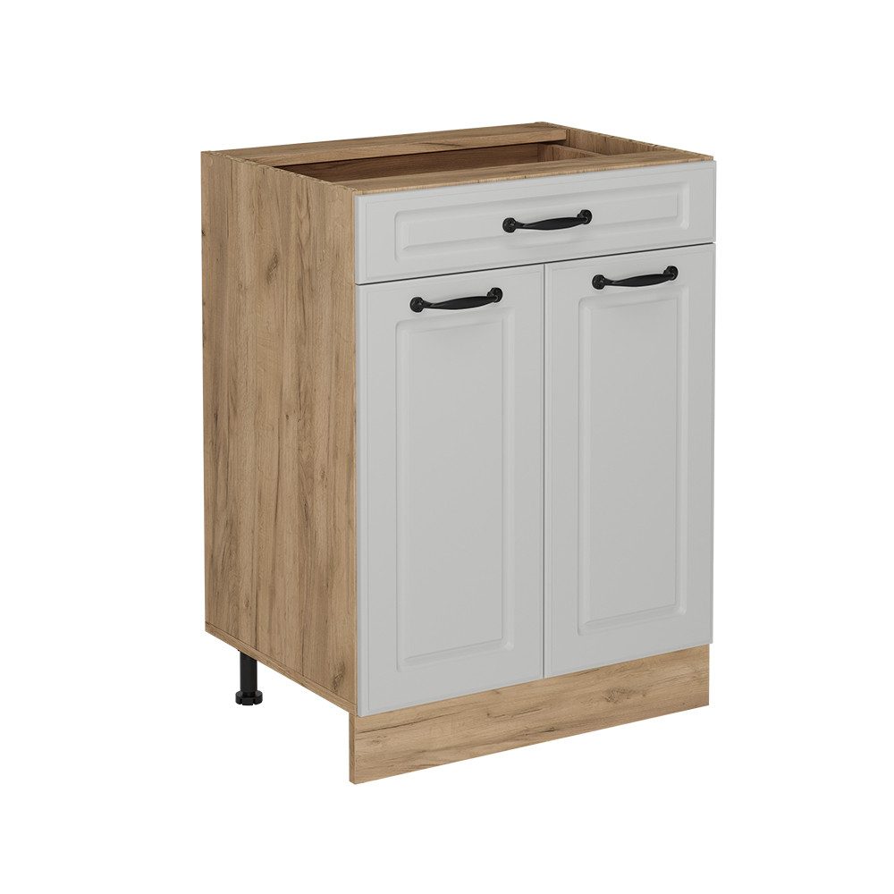 Vicco Unterschrank R-Line, Weiß Landhaus/Goldkraft Eiche, günstig online kaufen