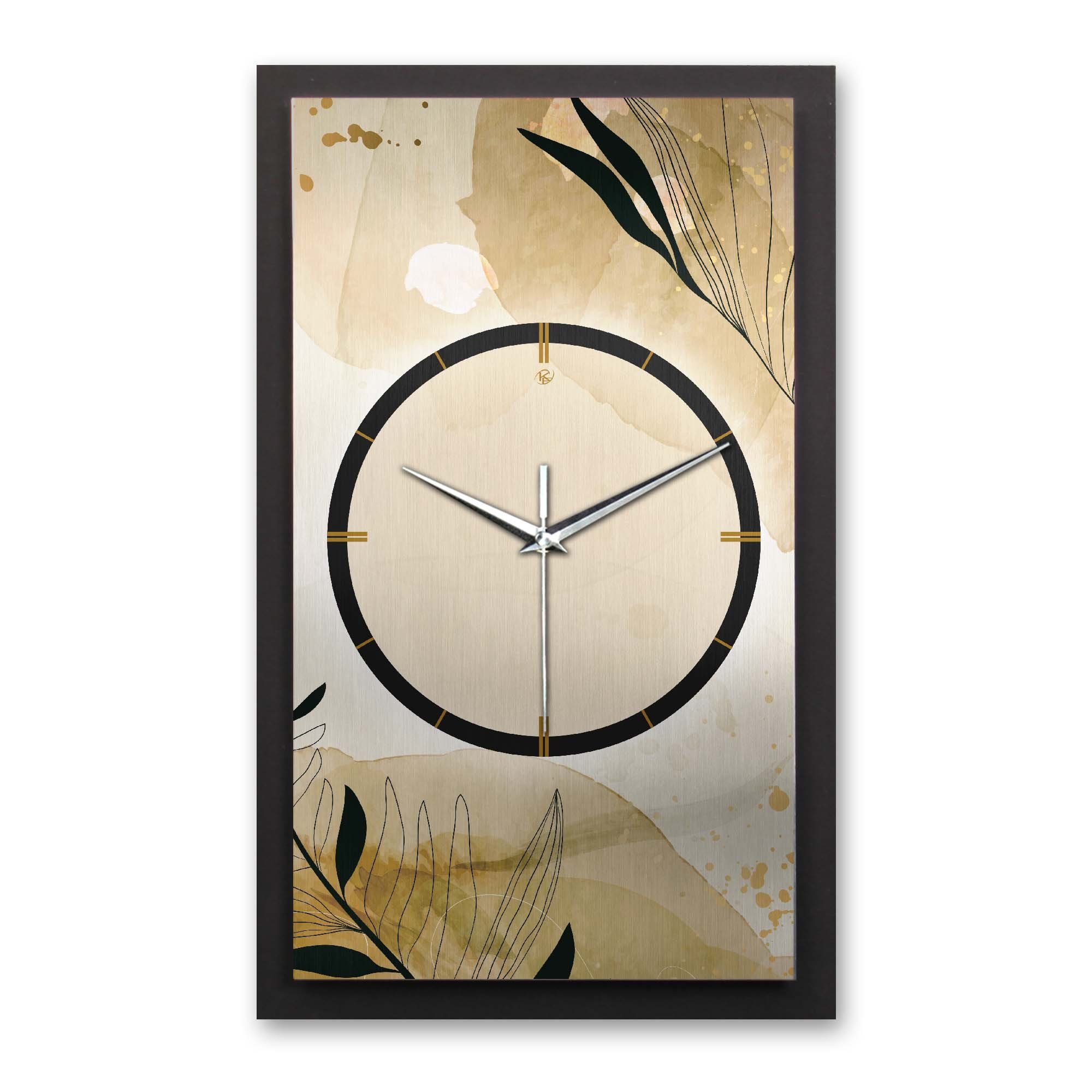 Wanduhr 3D Designer-Wanduhr Elegant Leaves