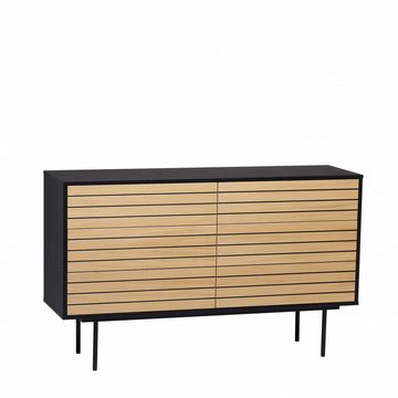 Woodman Schubkastenkommode Stripe, besonderes Design, 6 Schubladen, Breite 140 cm