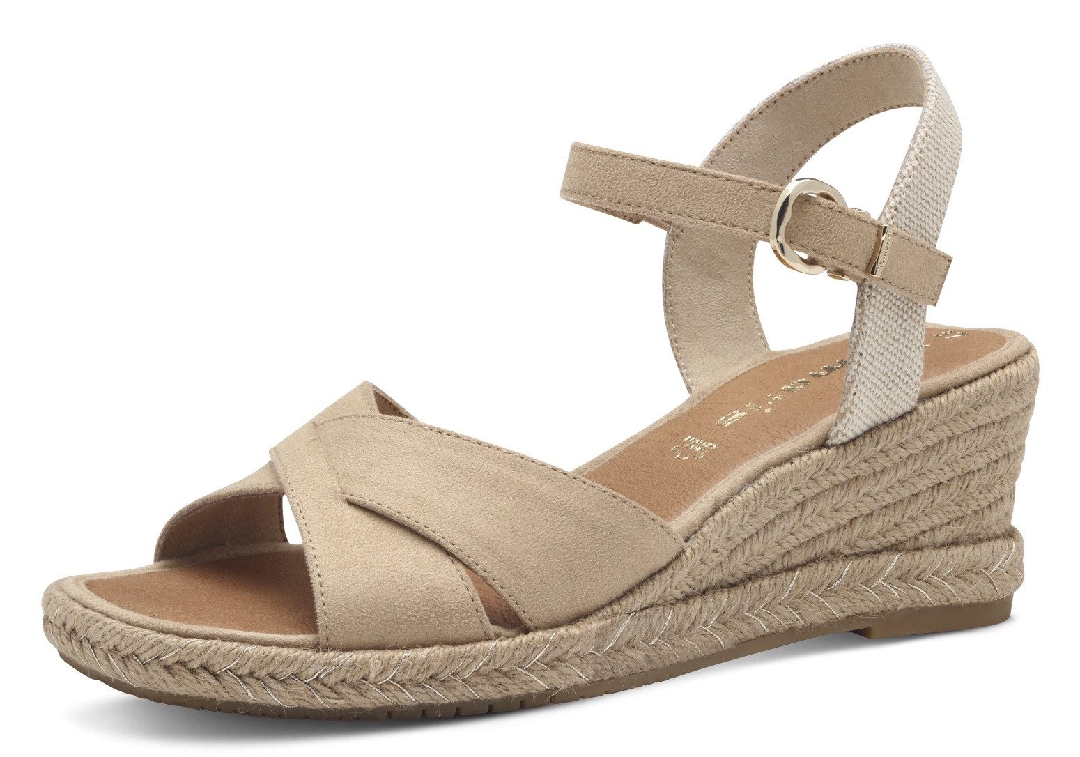 Tamaris Keilsandalette, Riemchensandale, Sommerschuh mit modischer Kreuzban günstig online kaufen