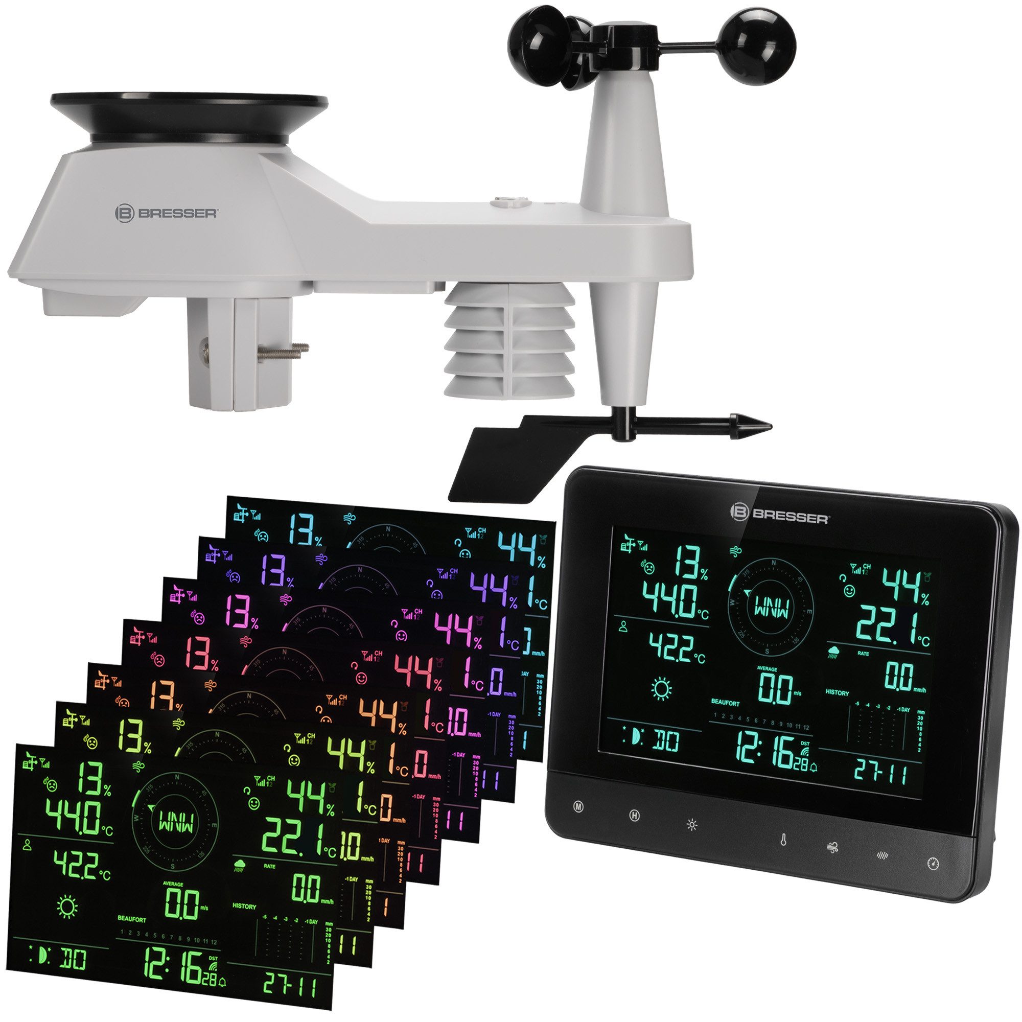 BRESSER BRESSER ClimaVision TB Funkwetterstation Pro 5-in-1 Wetterstation
