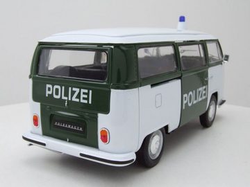 Welly Modellauto VW T2 Bus 1972 Polizei Modellauto 1:24 Welly, Maßstab 1:24